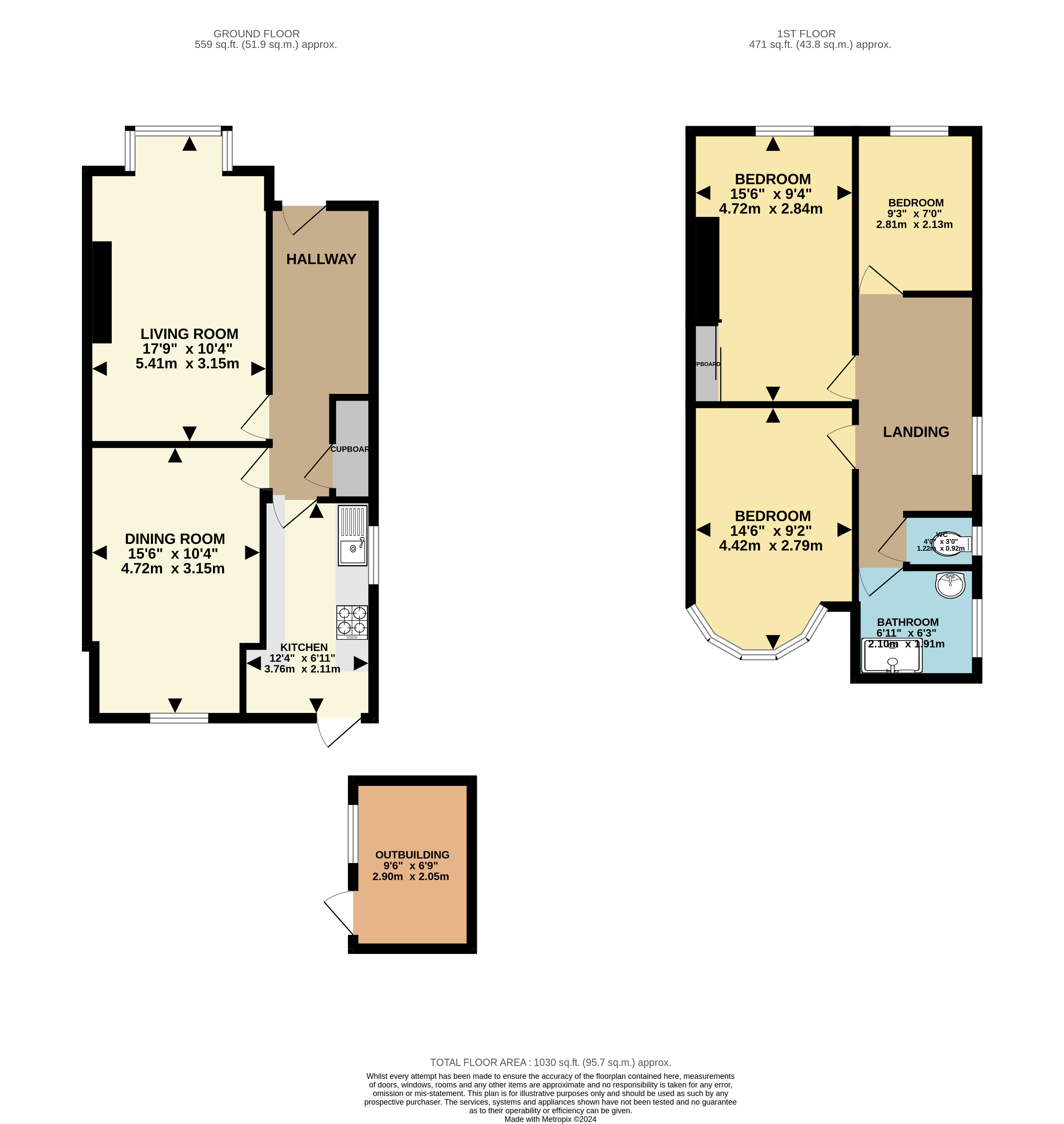 3 bed house for sale in Carlton Street, Bridlington - Property floorplan