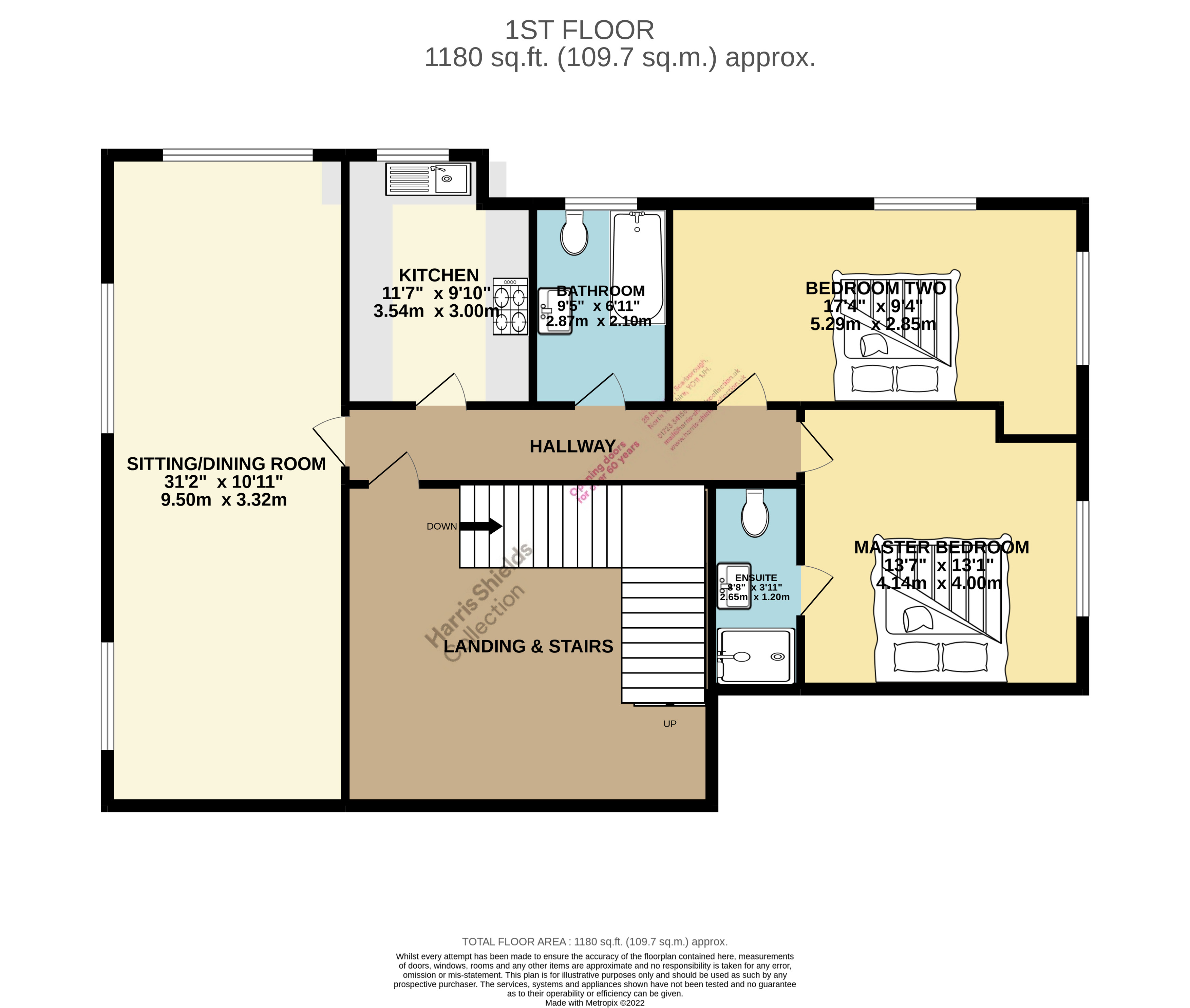 2 bed apartment for sale in East Park Road, Scalby Village - Property floorplan
