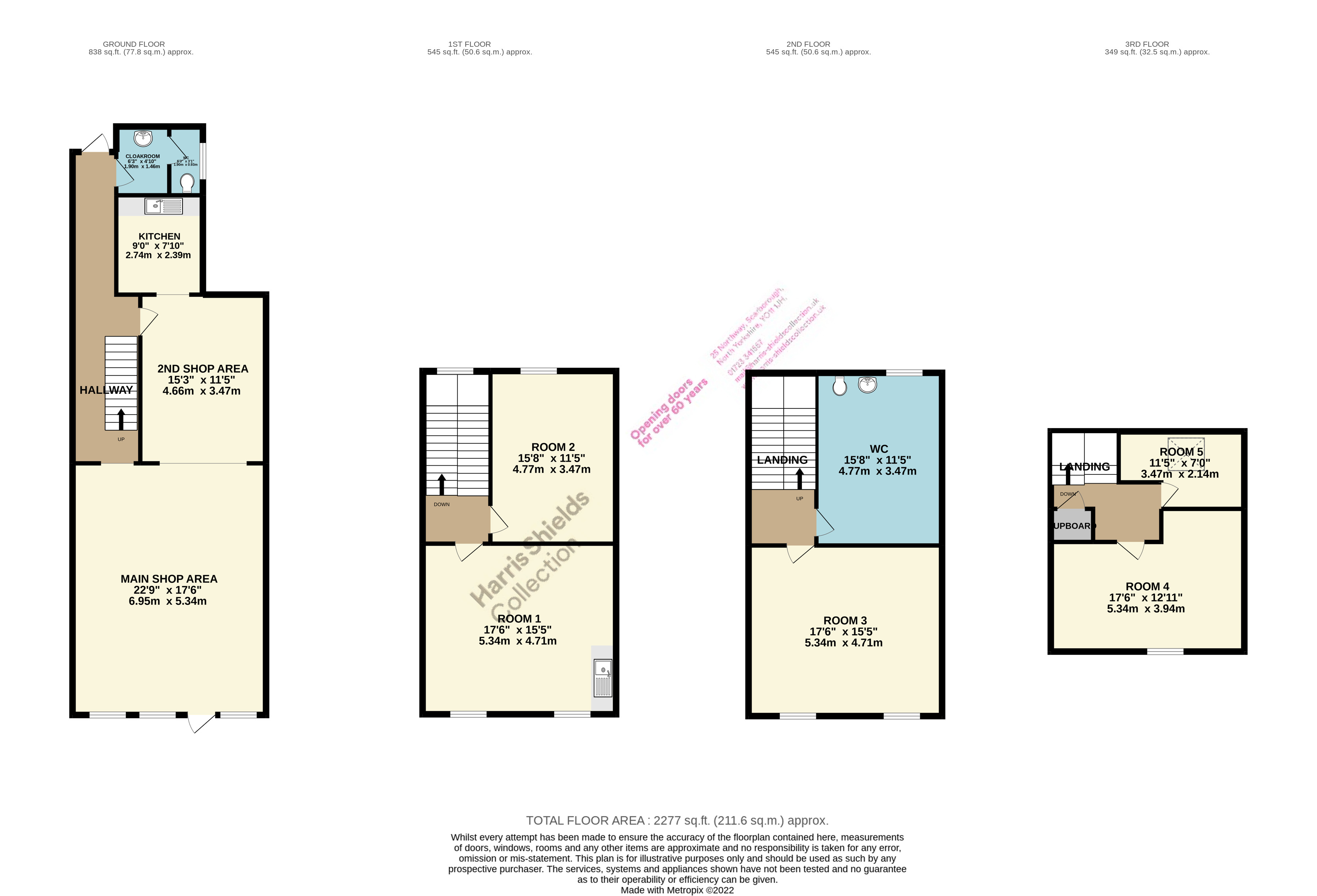 To rent in Huntriss Row, Scarborough - Property floorplan