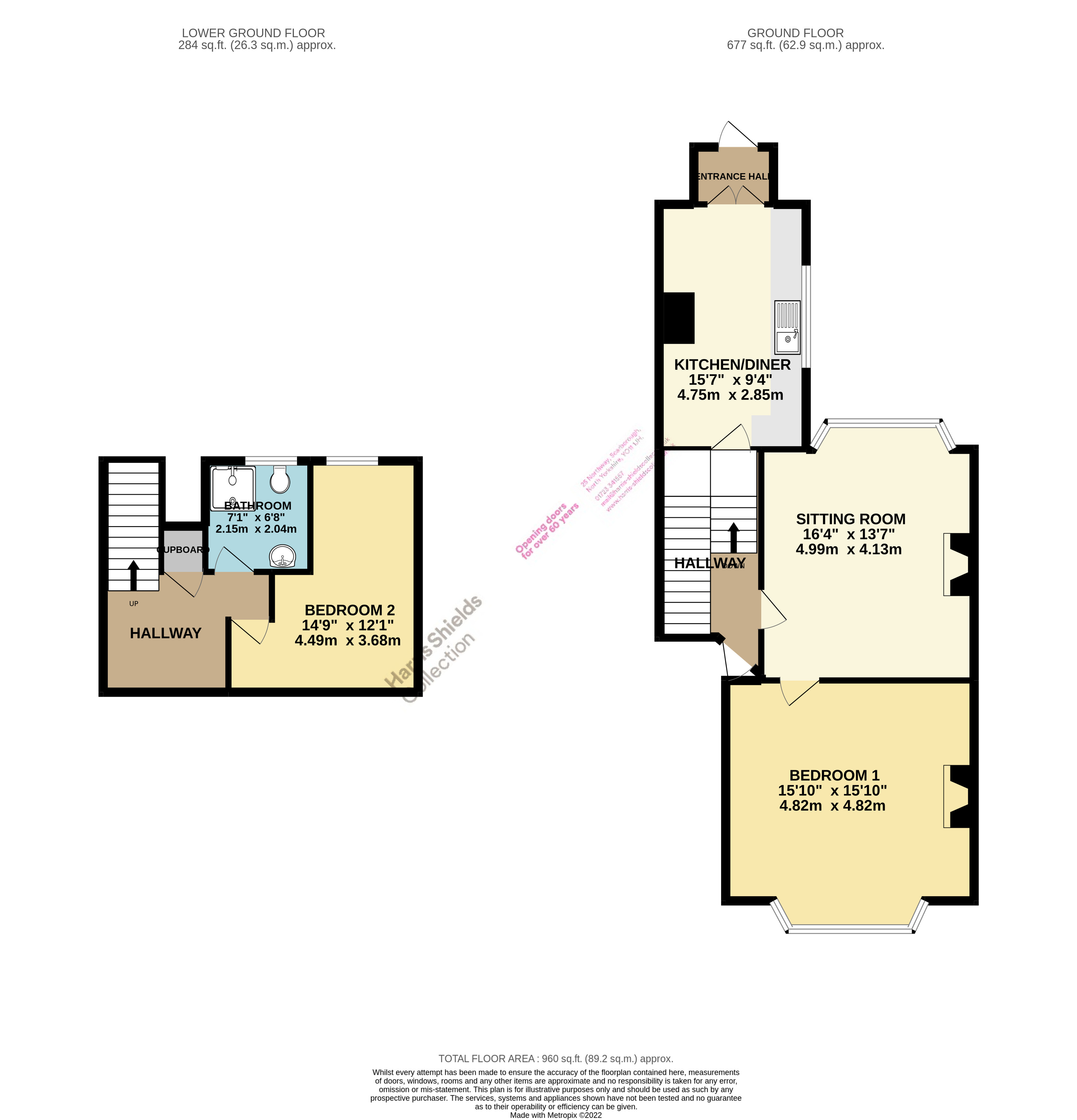 2 bed apartment for sale in Westbourne Grove, Scarborough - Property floorplan