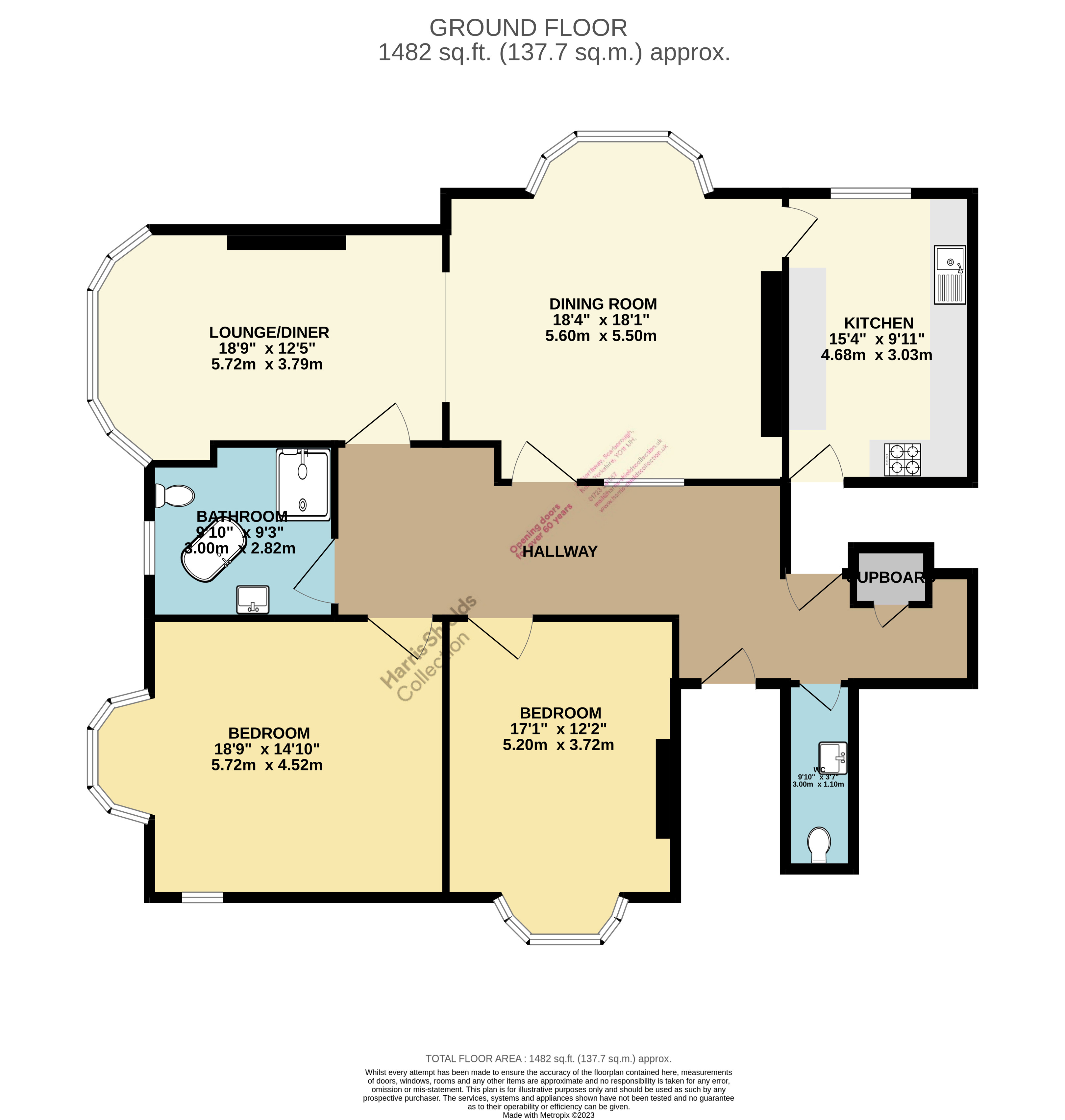2 bed apartment for sale in Hay Brow Crescent, Scalby - Property floorplan