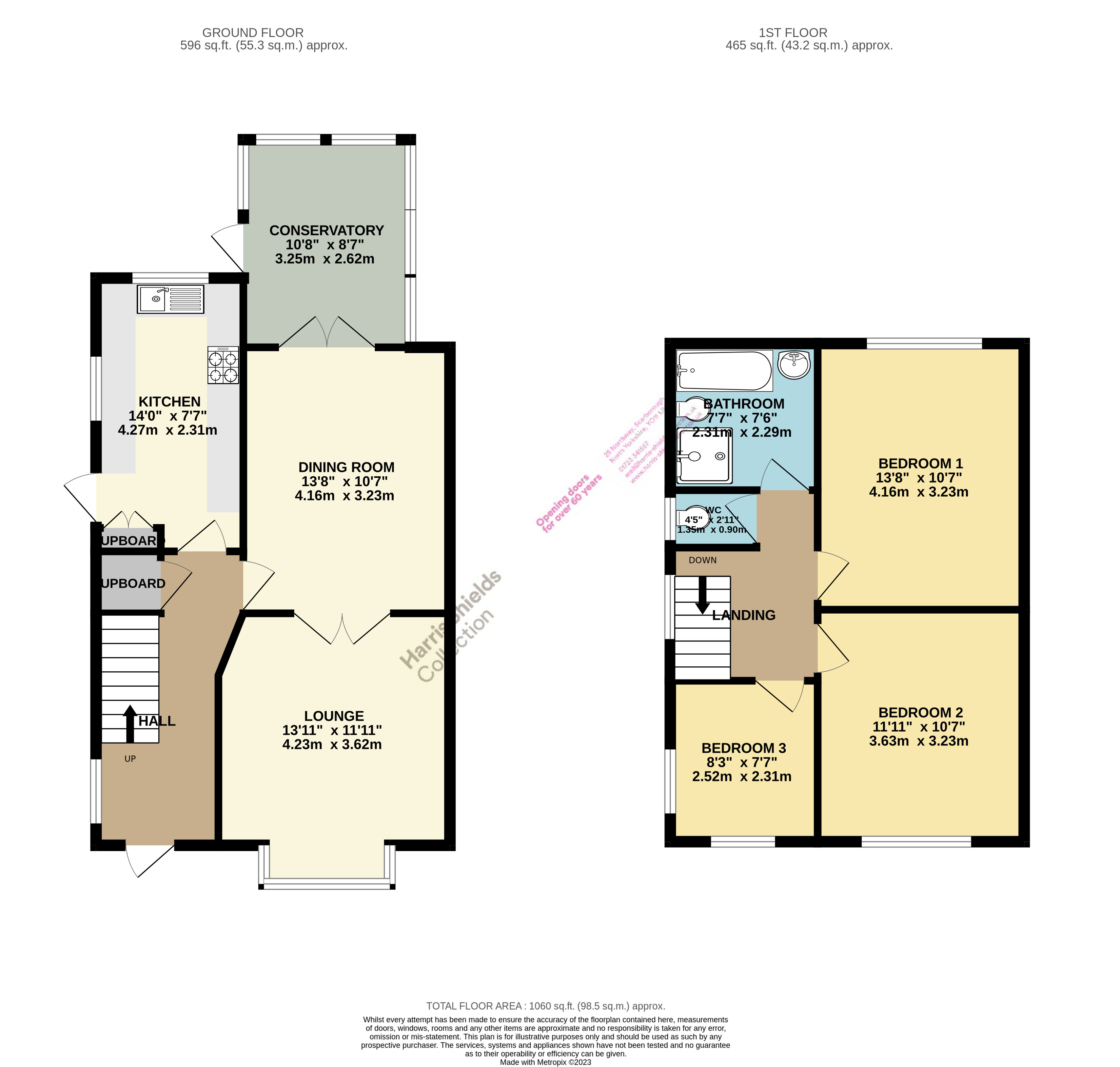 3 bed house for sale in Peasholm Gardens, Scarborough - Property floorplan
