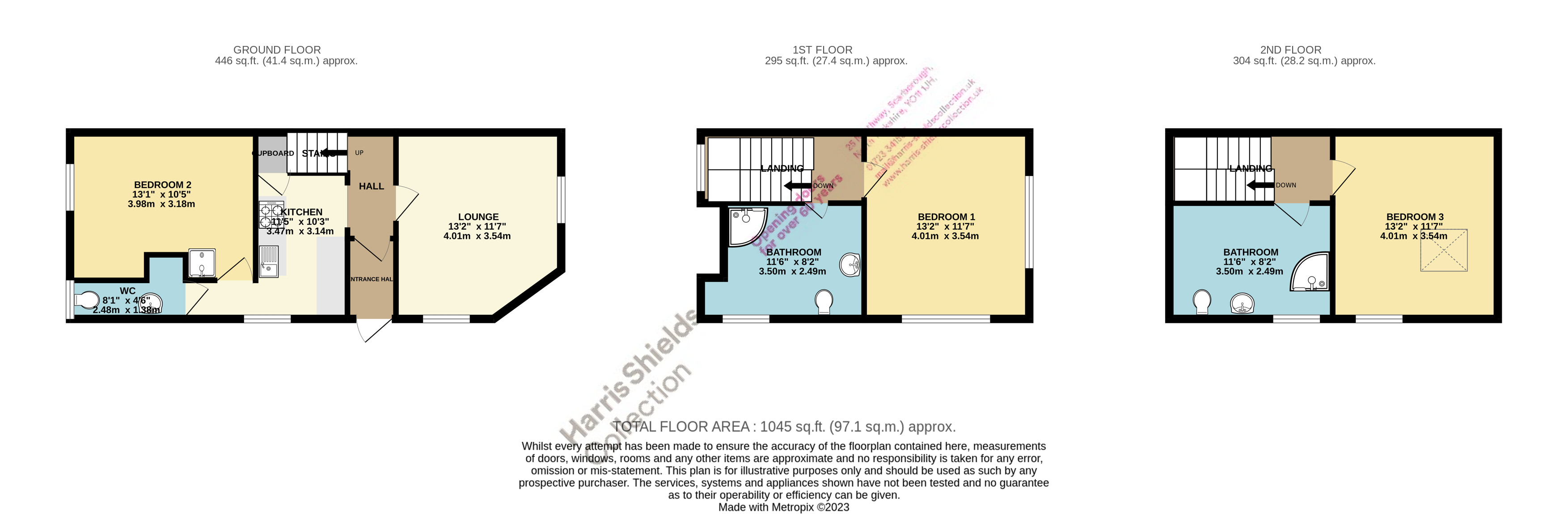 3 bed house for sale in Hoxton Road, Scarborough - Property floorplan