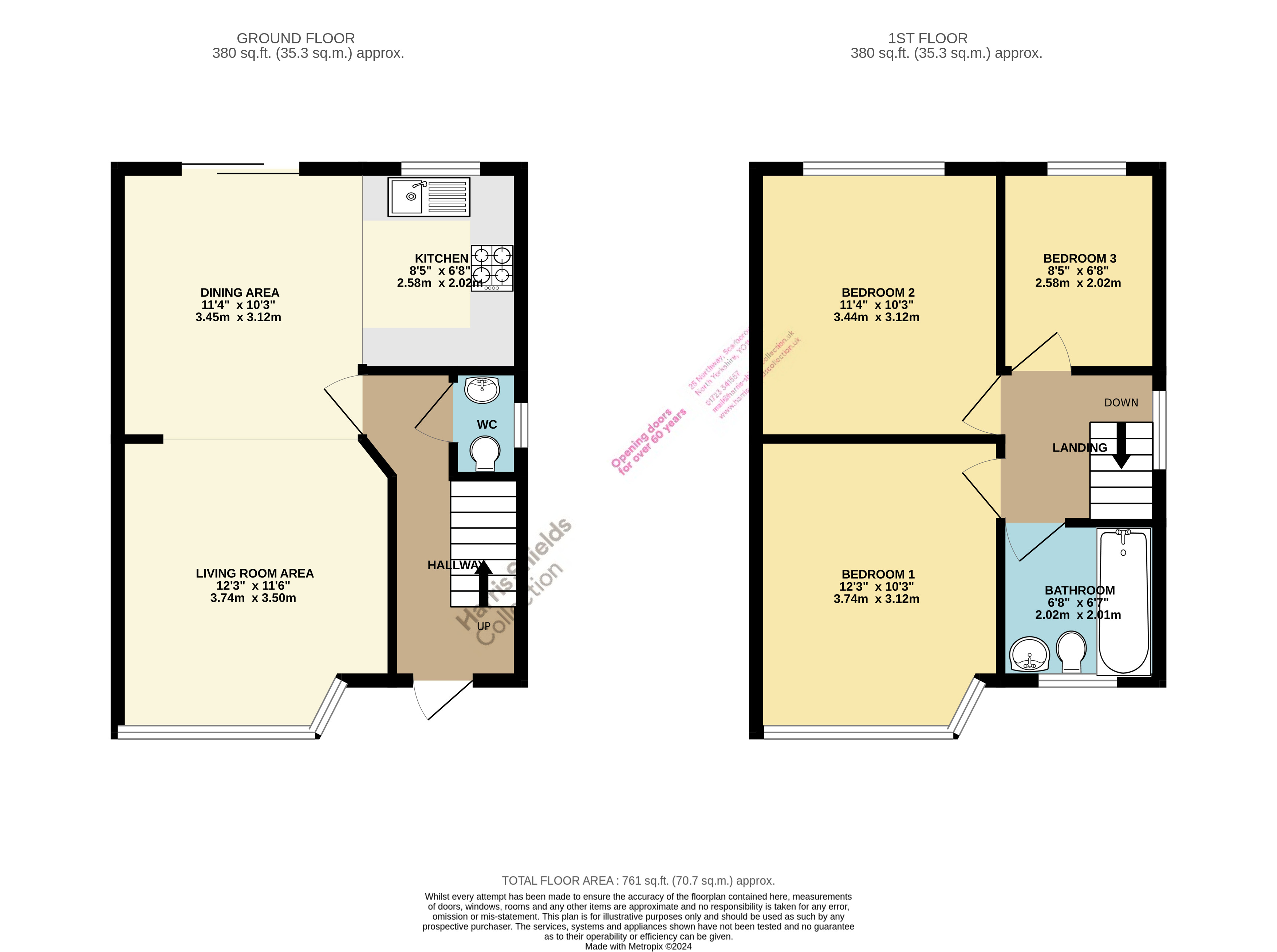 3 bed house for sale in Vernon Grove, Scarborough - Property floorplan