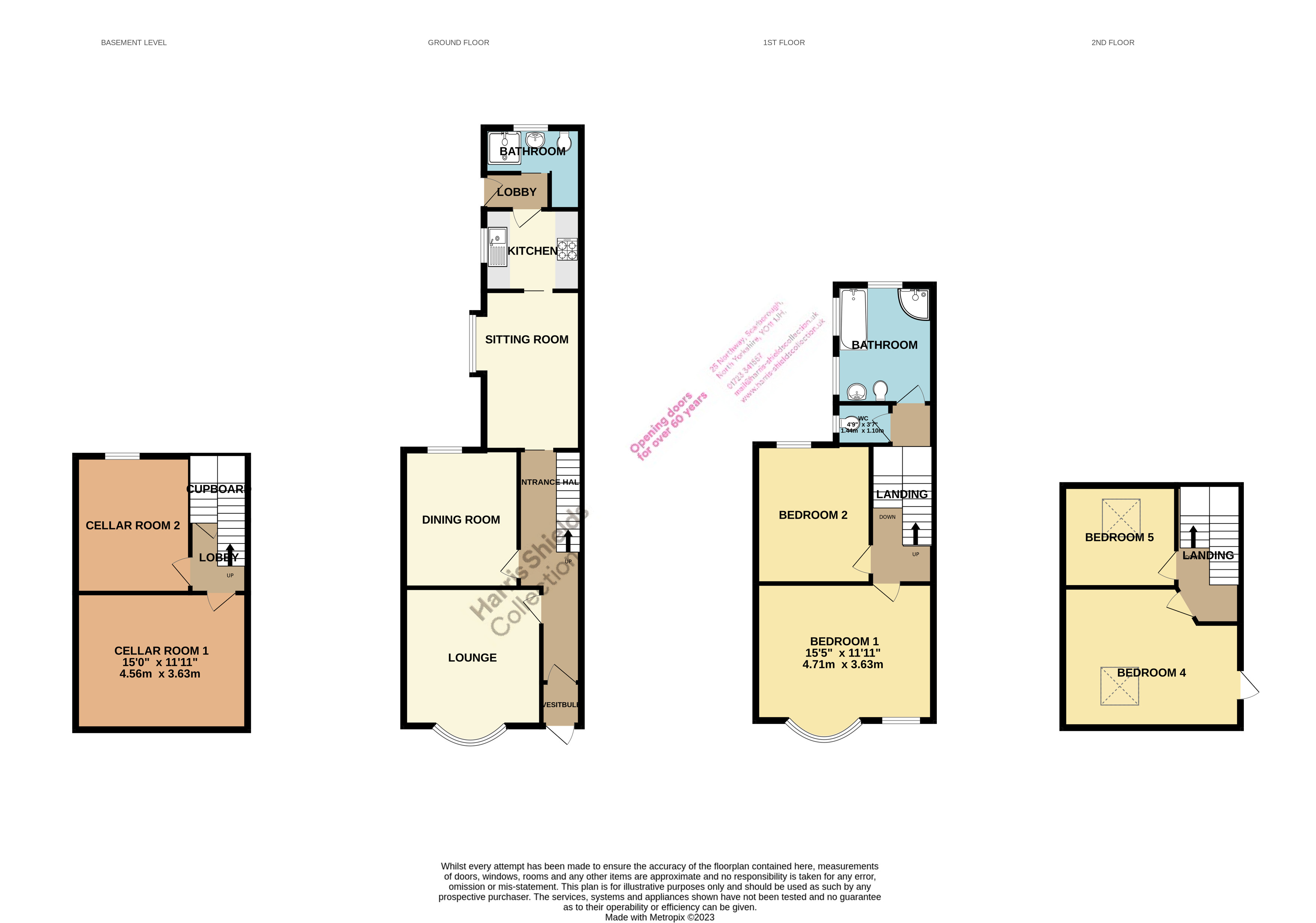 4 bed house to rent in Falsgrave Road, Scarborough - Property floorplan