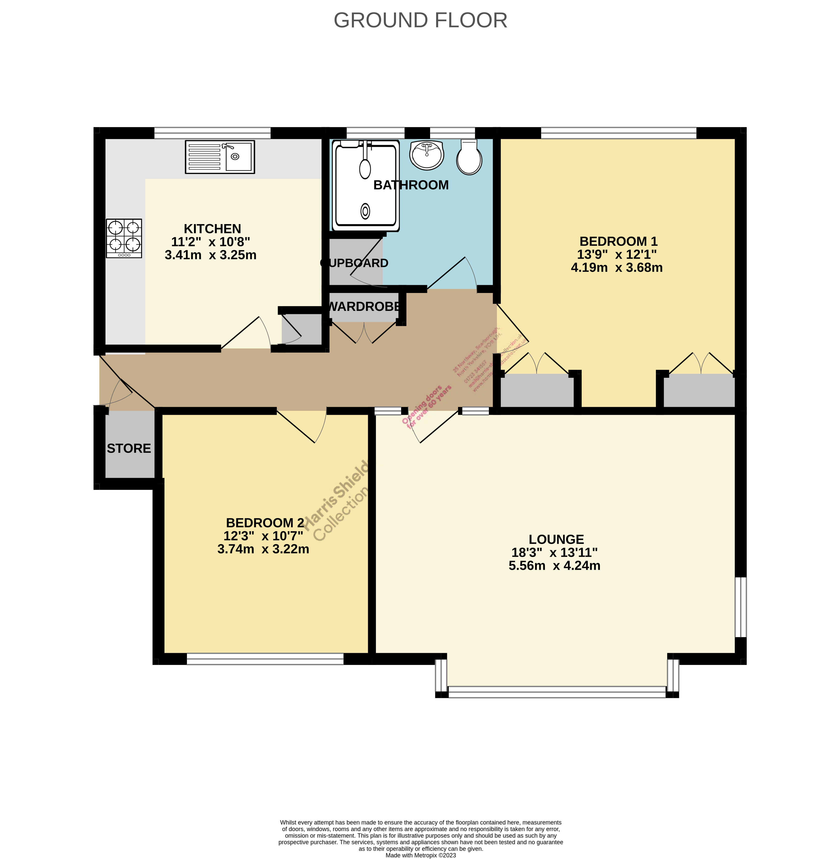 2 bed apartment for sale in Scalby Beck Road, Scalby Village - Property floorplan