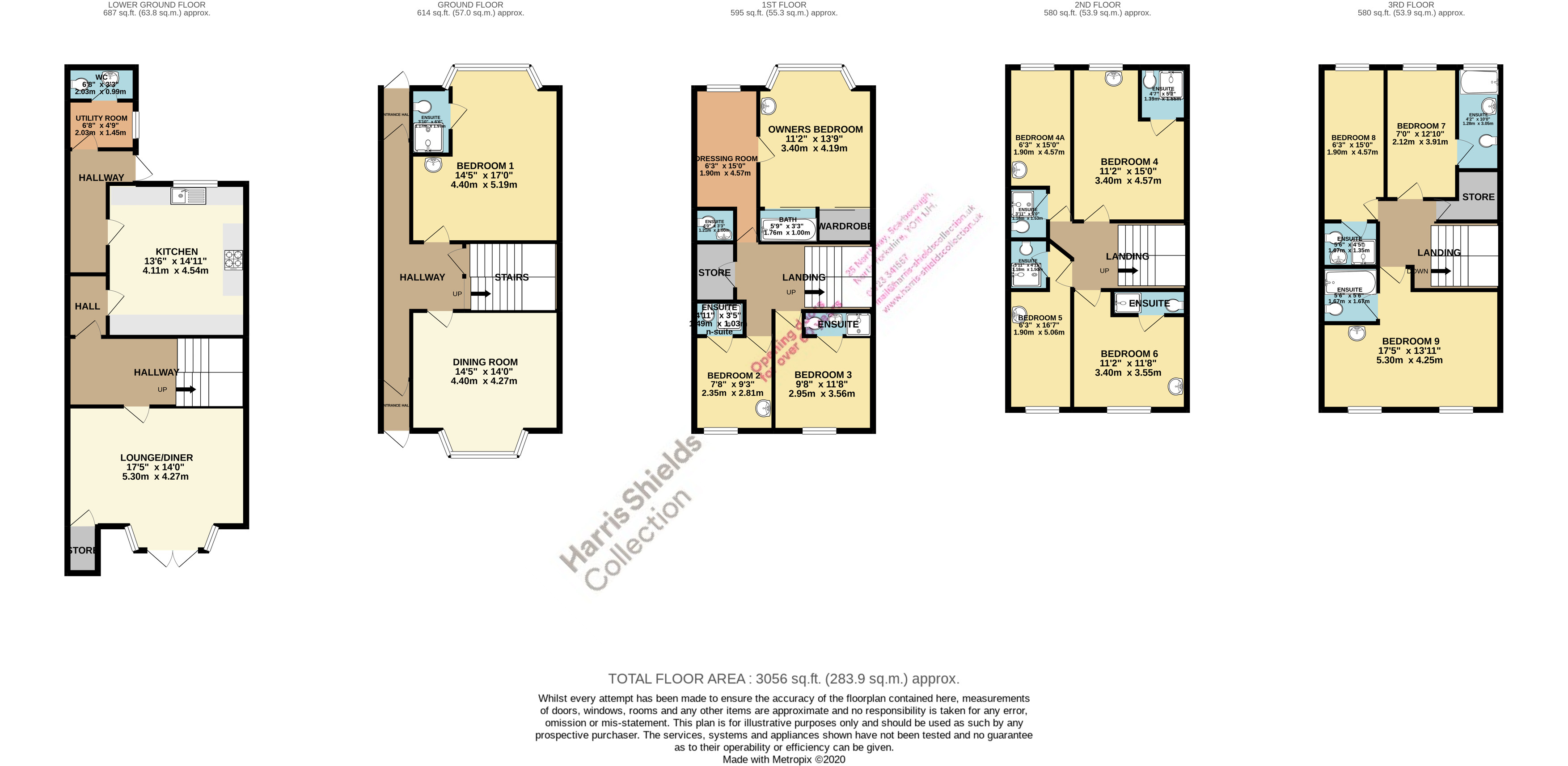 11 bed house for sale in North Marine Road, Scarborough - Property floorplan