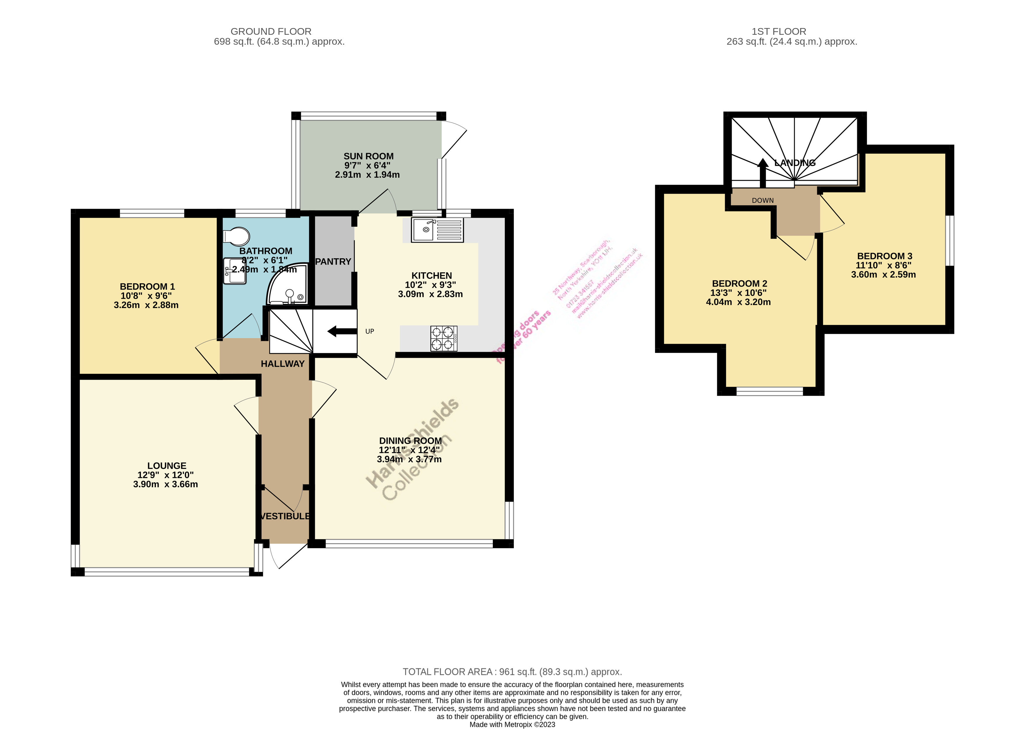 3 bed bungalow for sale in Stoney Haggs Rise, Scarborough - Property floorplan