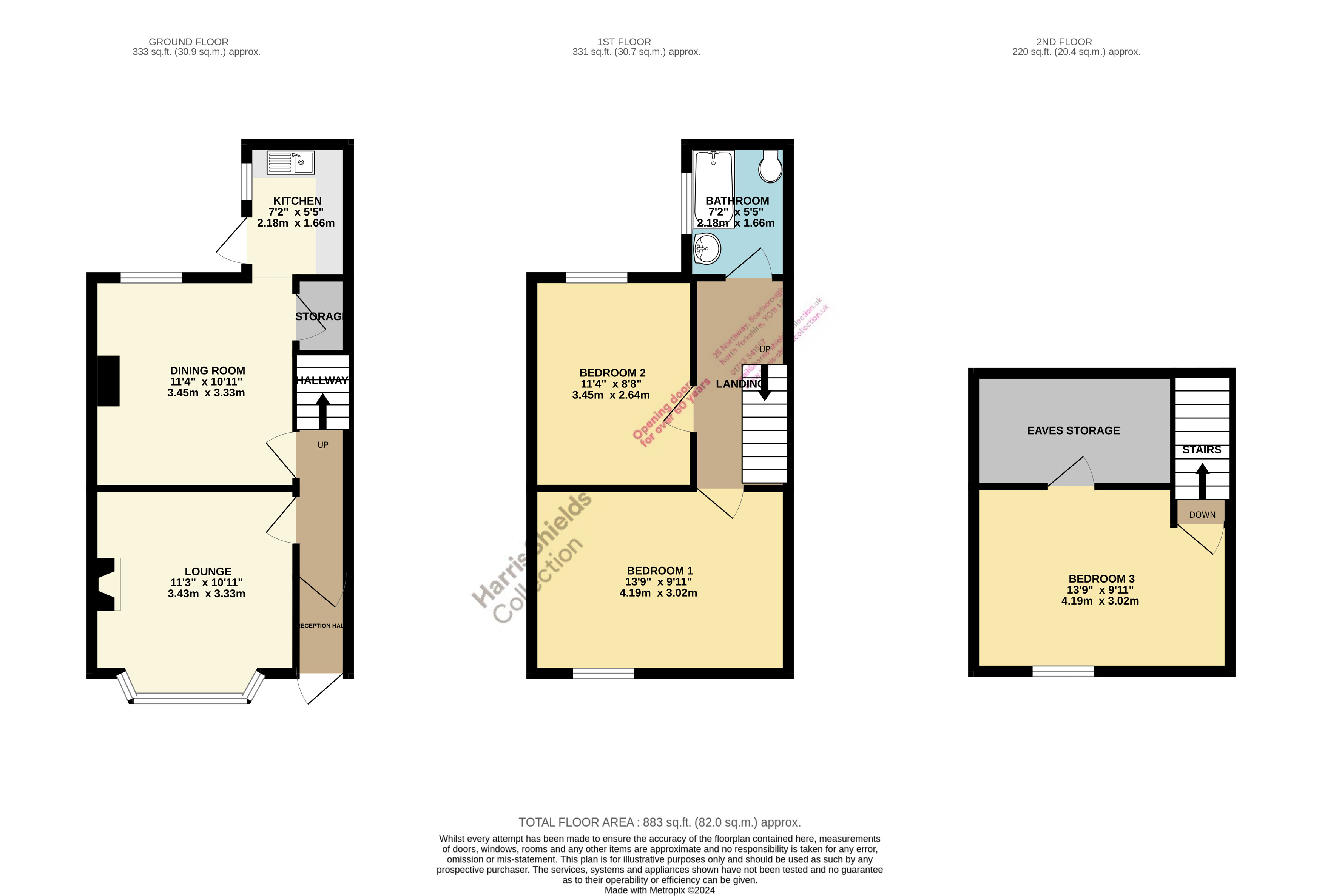 3 bed house for sale in Commercial Street, Scarborough - Property floorplan