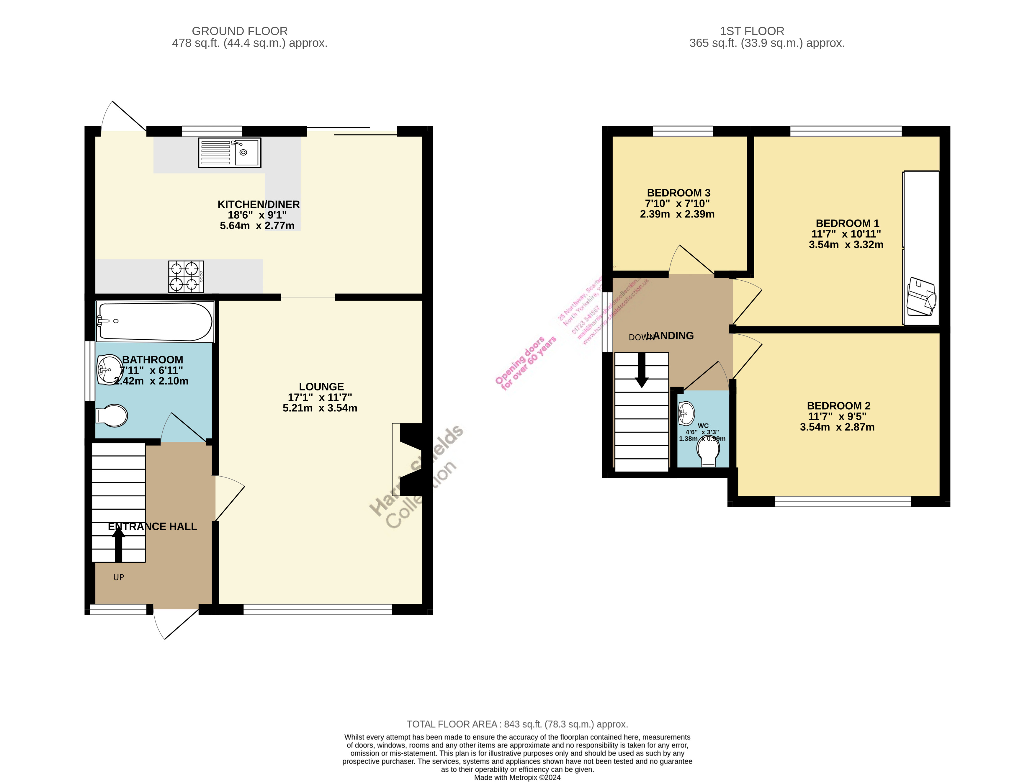 3 bed house for sale in West Garth Gardens, Cayton - Property floorplan