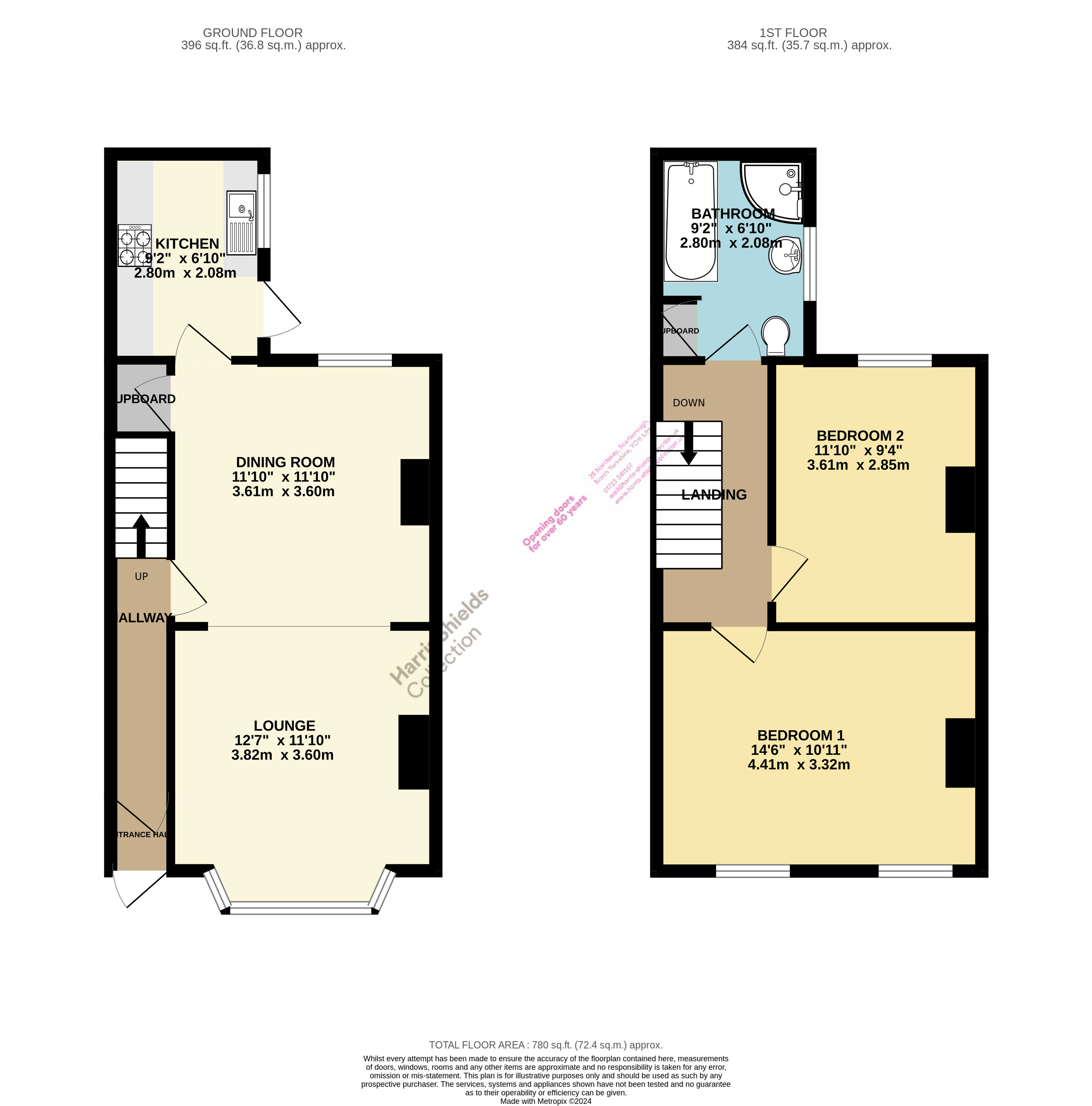 2 bed house to rent in St Johns Road, Scarborough - Property floorplan