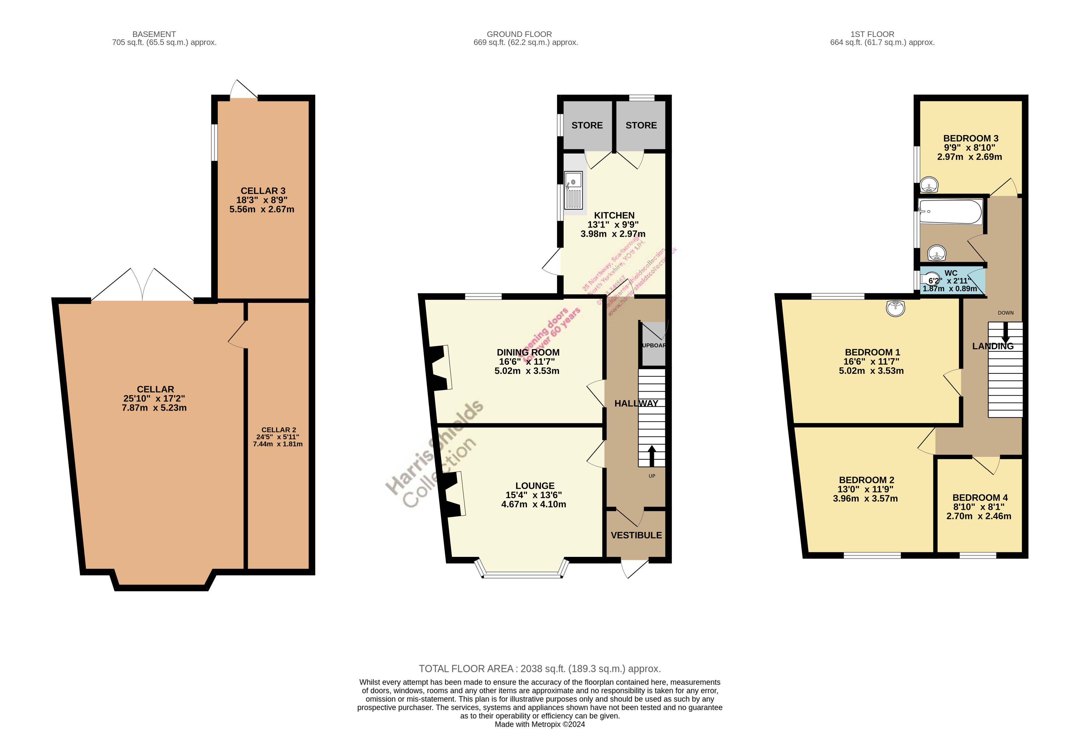 4 bed house for sale in Garfield Road, Scarborough - Property floorplan