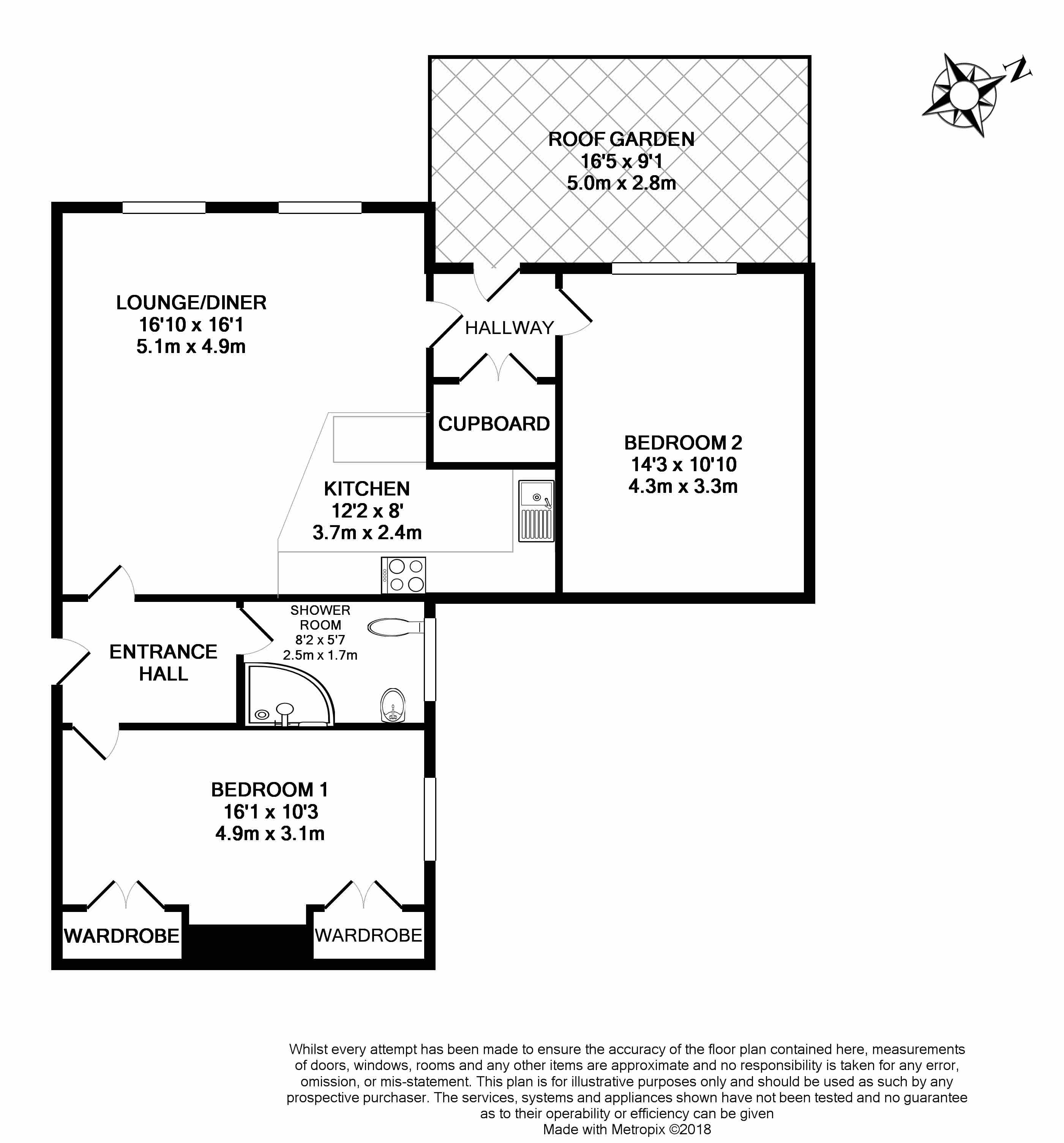 2 bed apartment to rent in Cromwell Terrace, Scarborough - Property floorplan