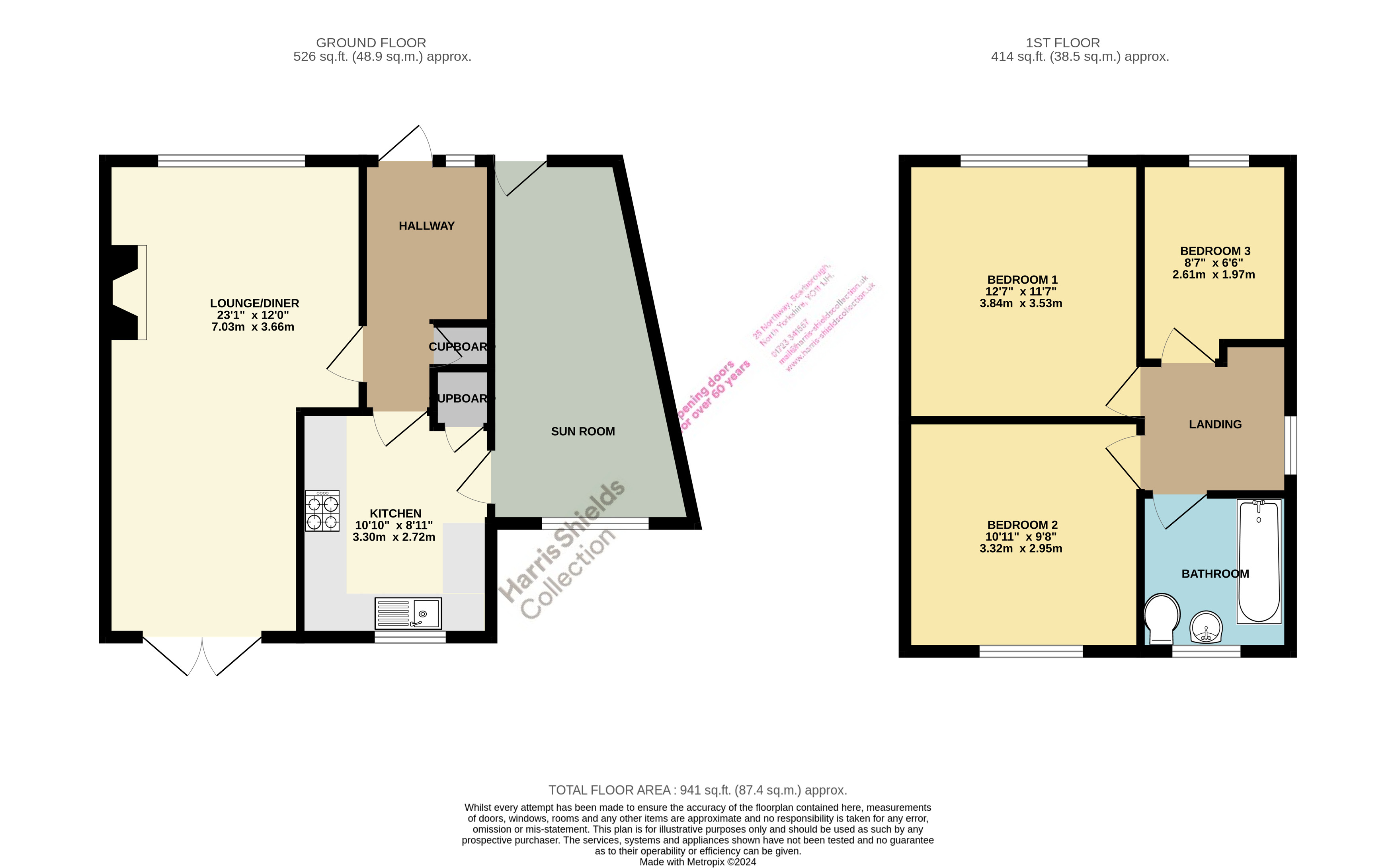 3 bed house to rent in Almond Grove, Scarborough - Property floorplan