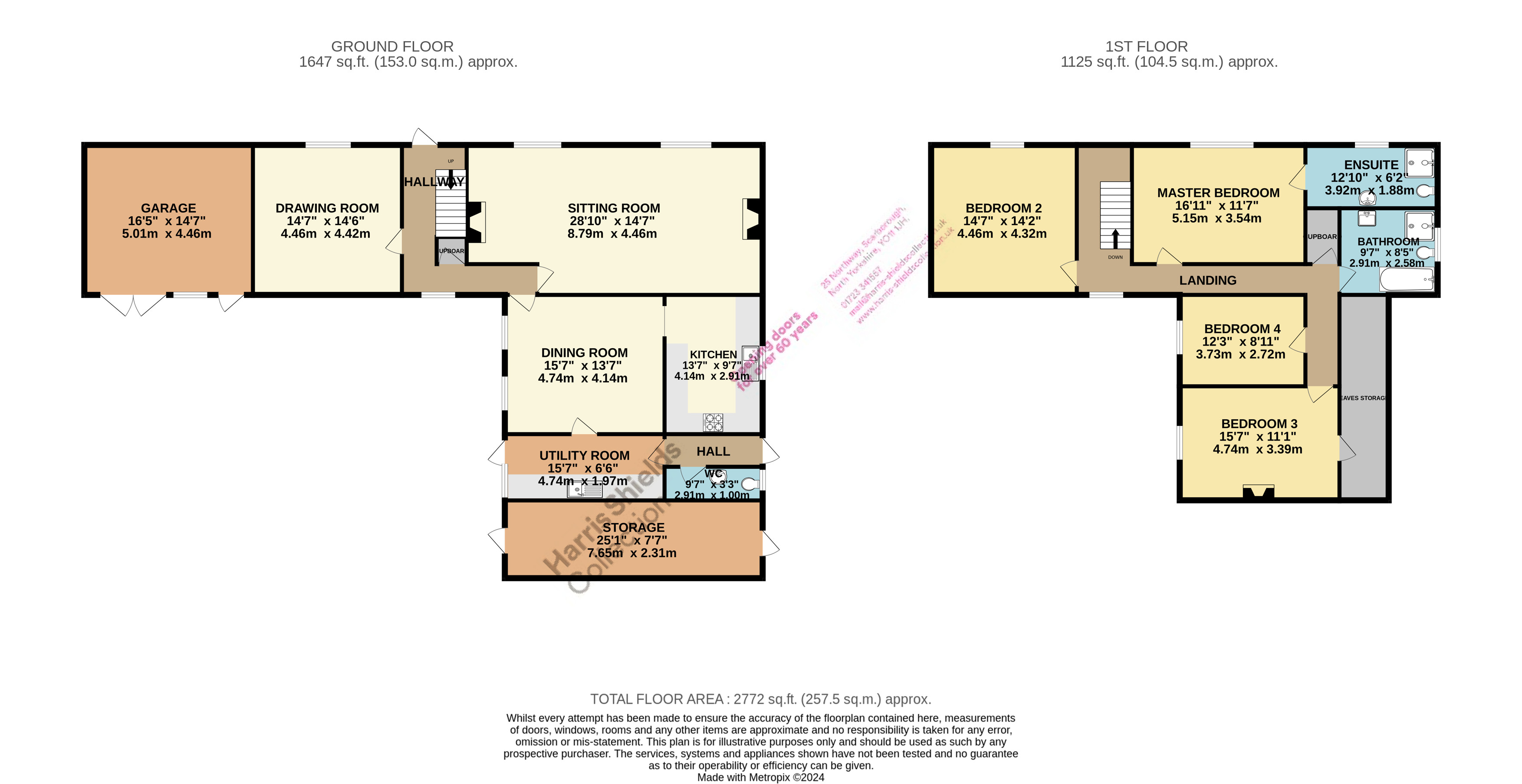 4 bed house to rent in High Street, Burniston - Property floorplan