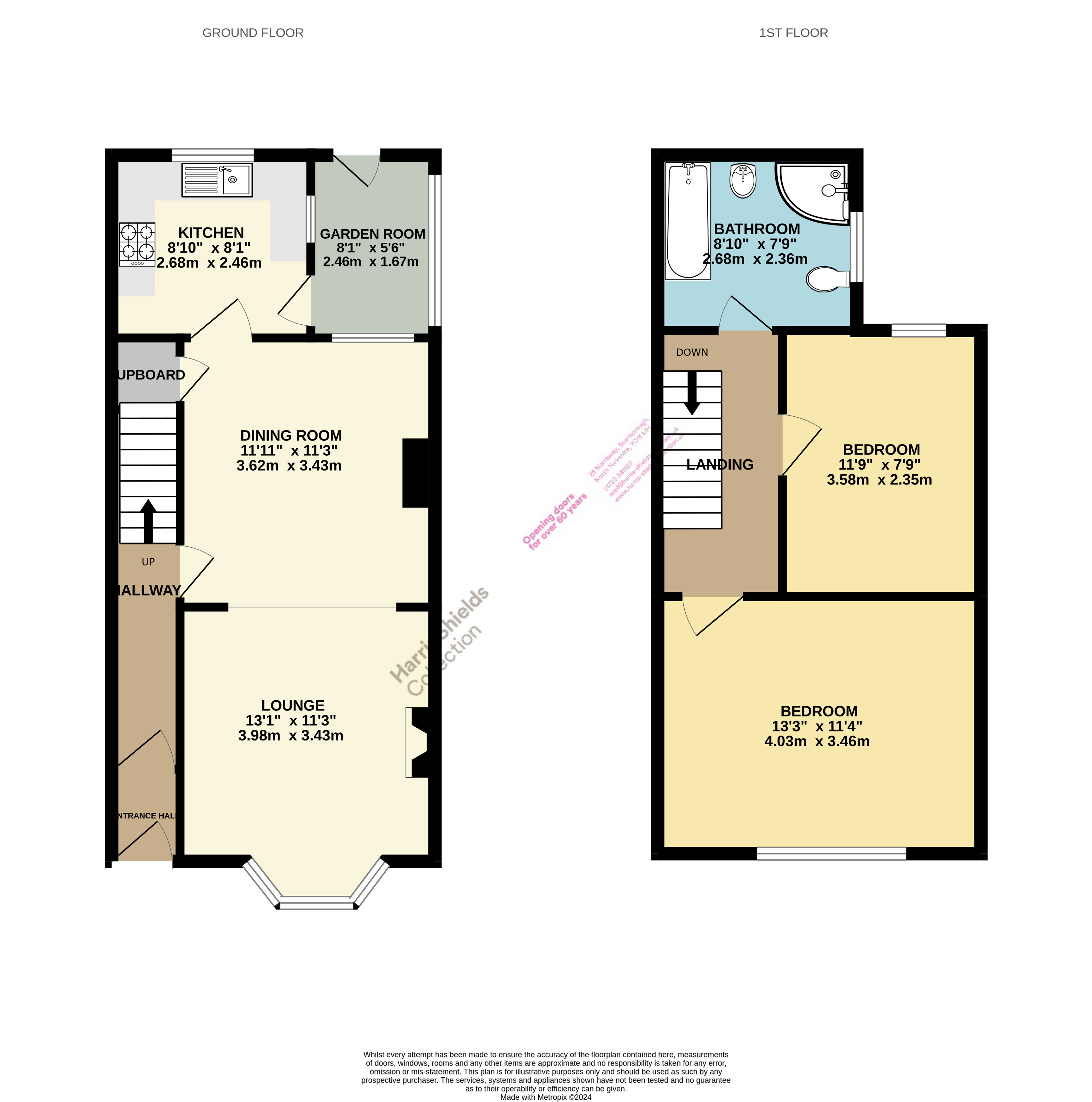 2 bed house for sale in Park Road, Scarborough - Property floorplan