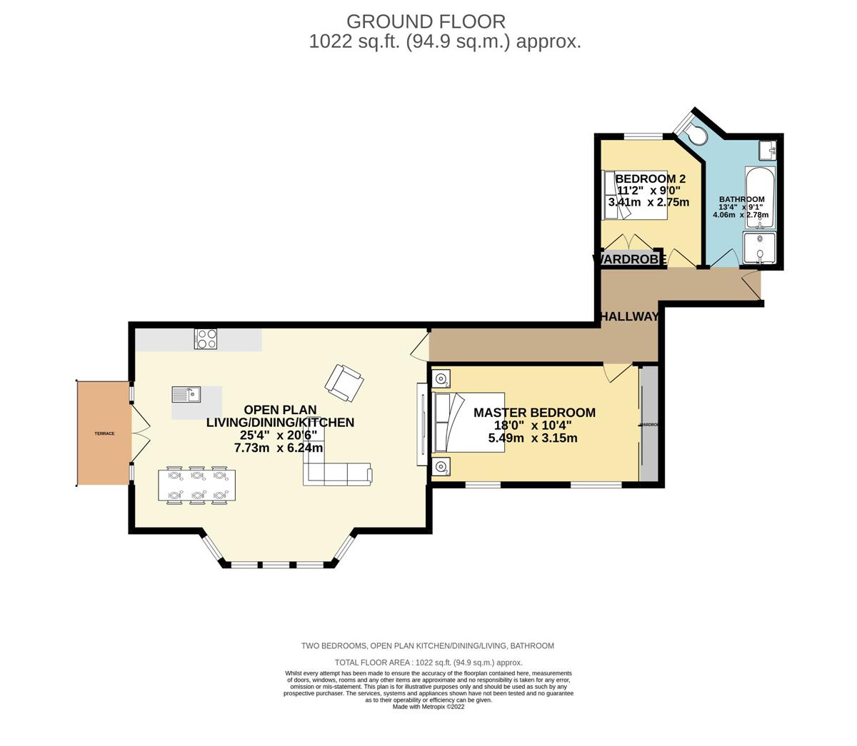 2 bed flat for sale in Albert Square, Altrincham - Property Floorplan