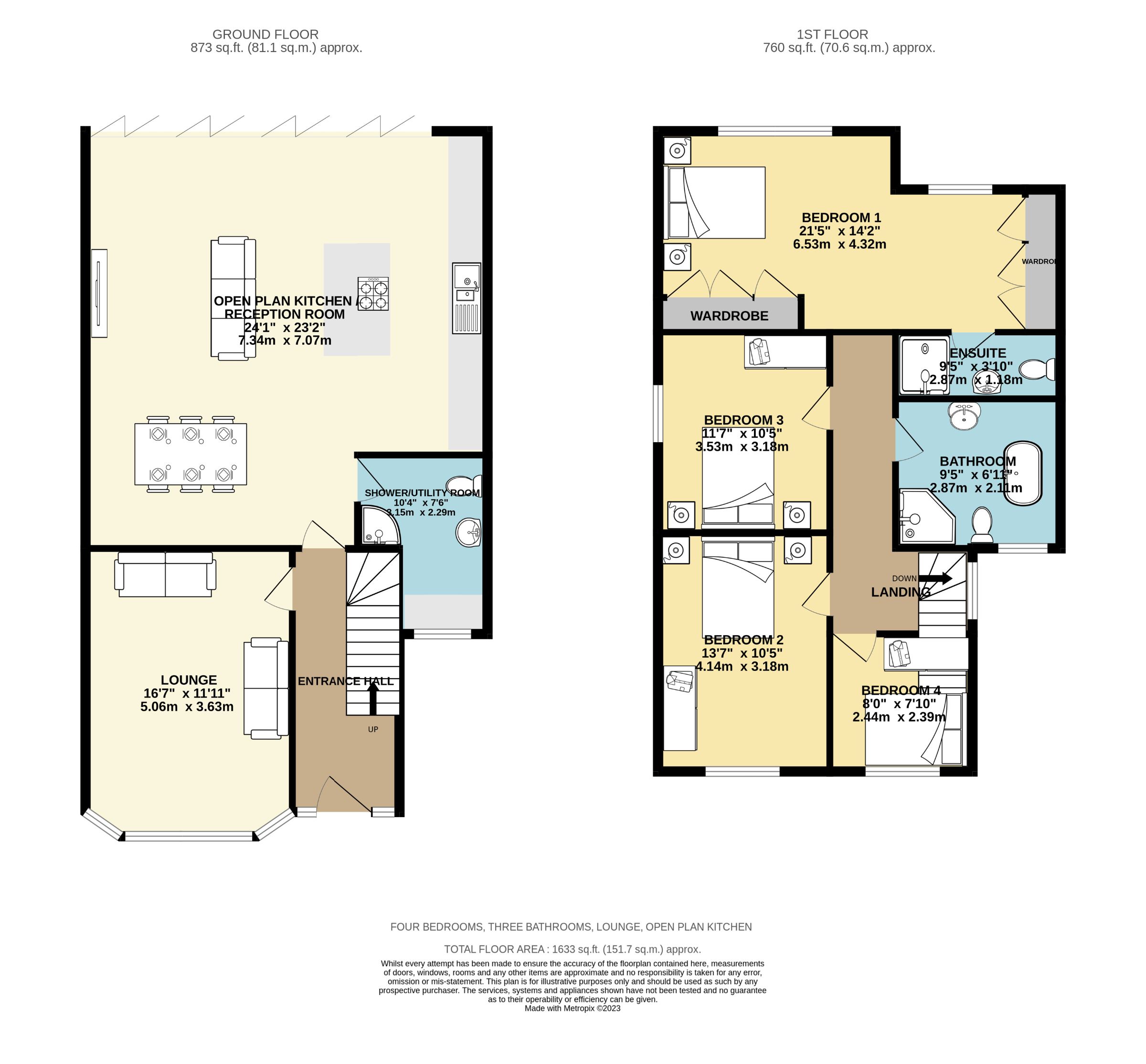 4 bed detached house for sale in Grove Lane, Hale - Property Floorplan