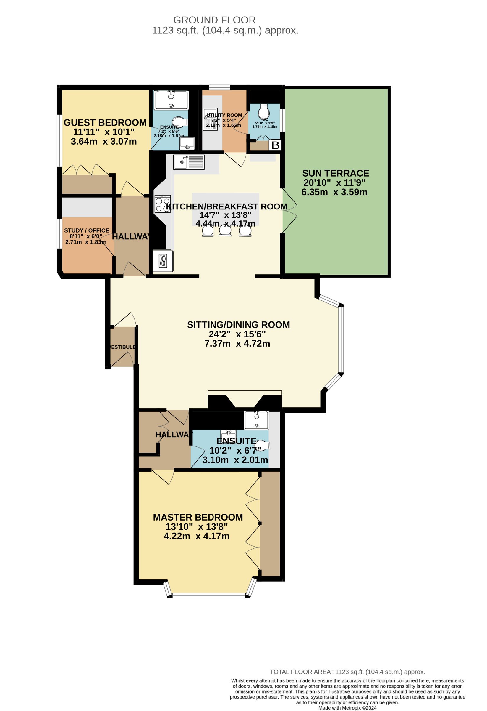 2 bed flat for sale in Albert Square, Bowdon, Altrincham - Property Floorplan