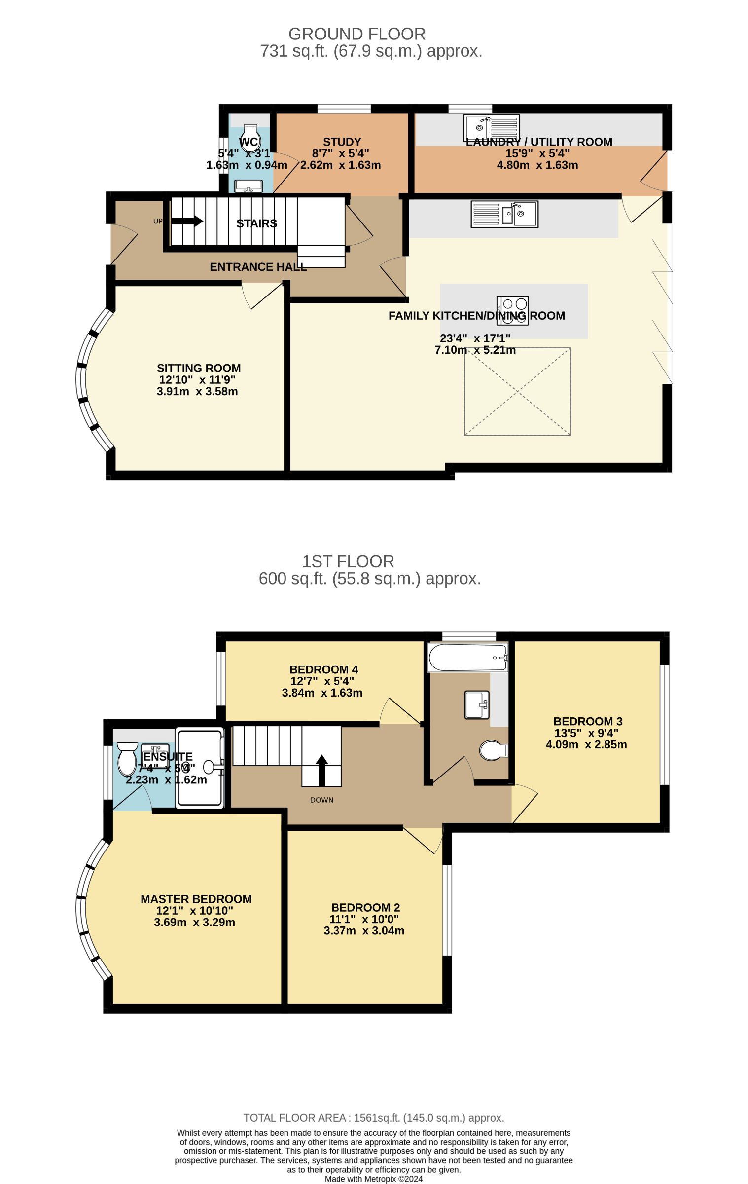 4 bed semi-detached house for sale in Grove Lane, Altrincham - Property Floorplan