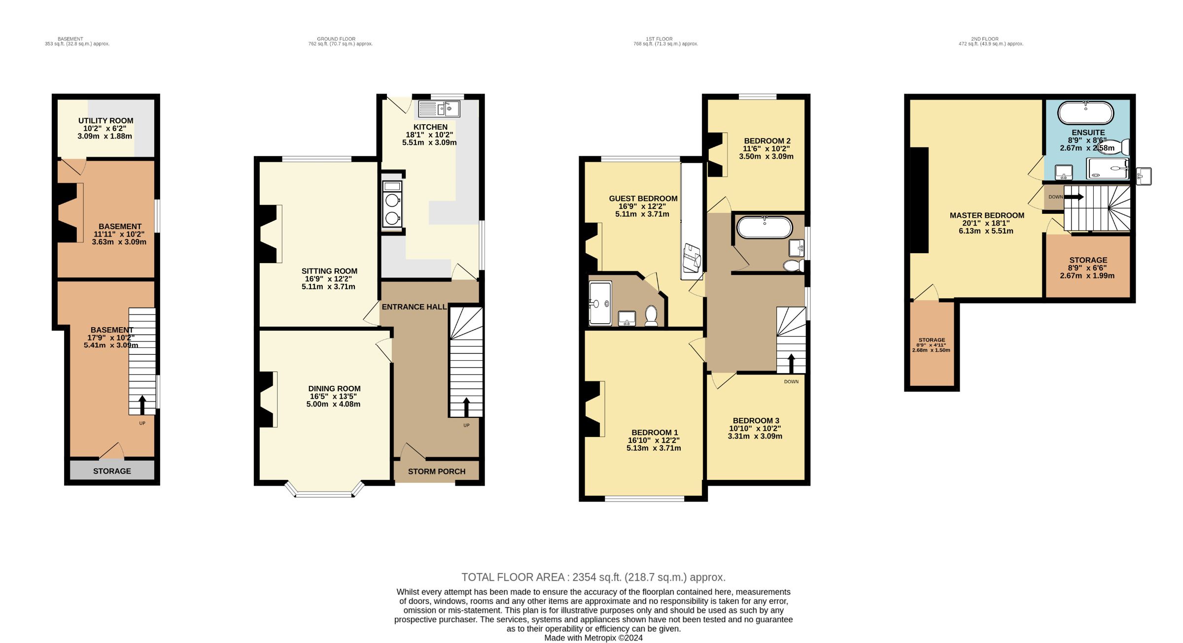 5 bed semi-detached house for sale in Park Avenue, Altrincham - Property Floorplan