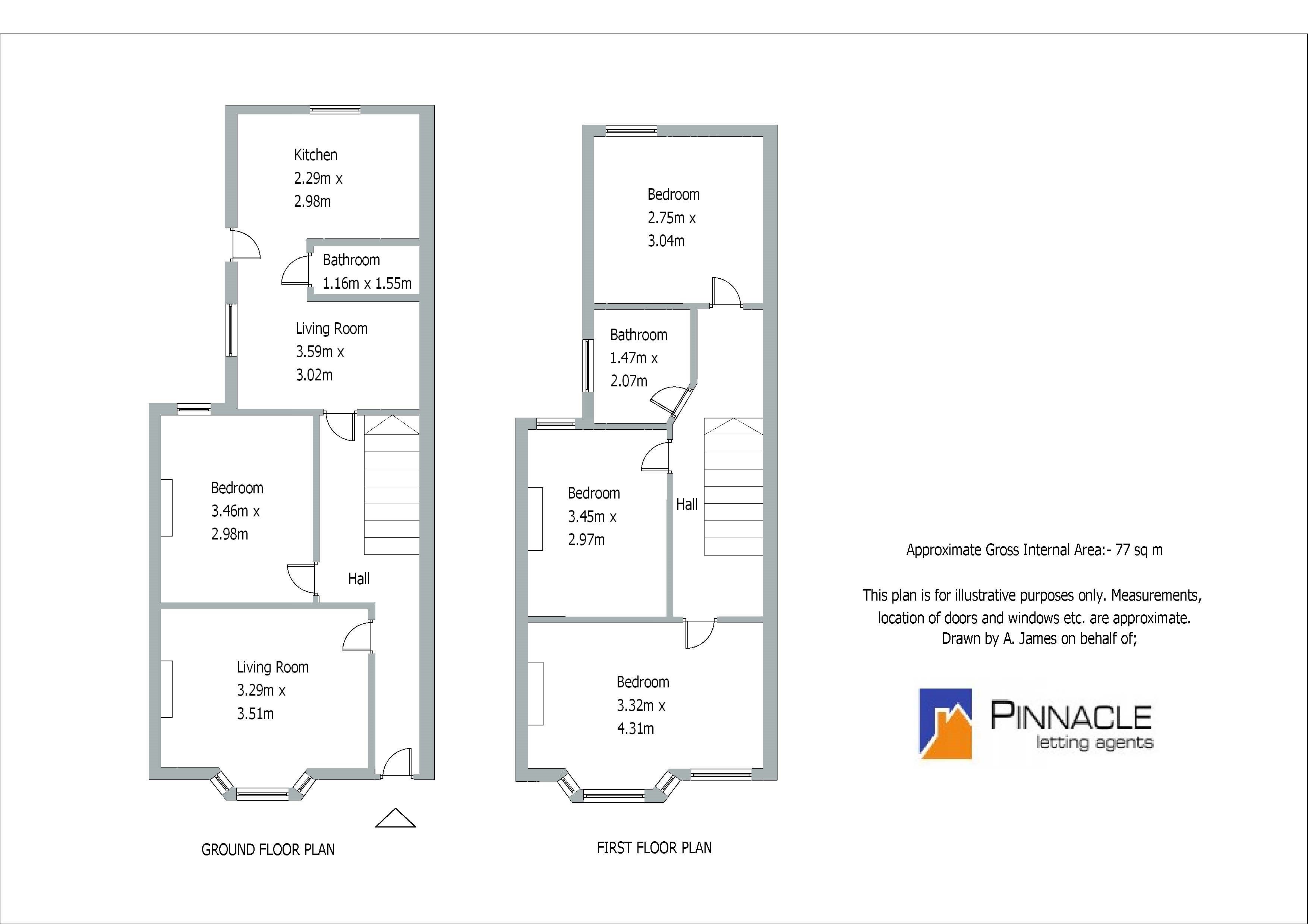 4 bed house to rent in Manor Street, Heath - Property Floorplan