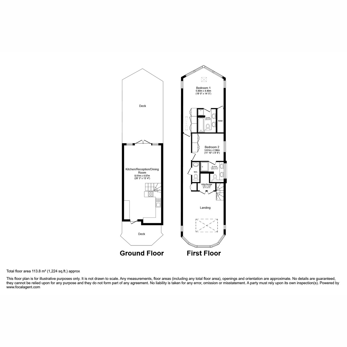 2 bed house boat for sale in Panther Quay, Kingston upon Thames - Property Floorplan