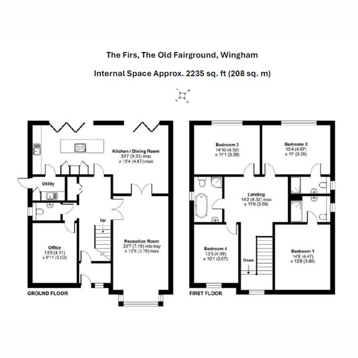 4 bed detached house for sale in The Old Fairground, Wingham - Property Floorplan