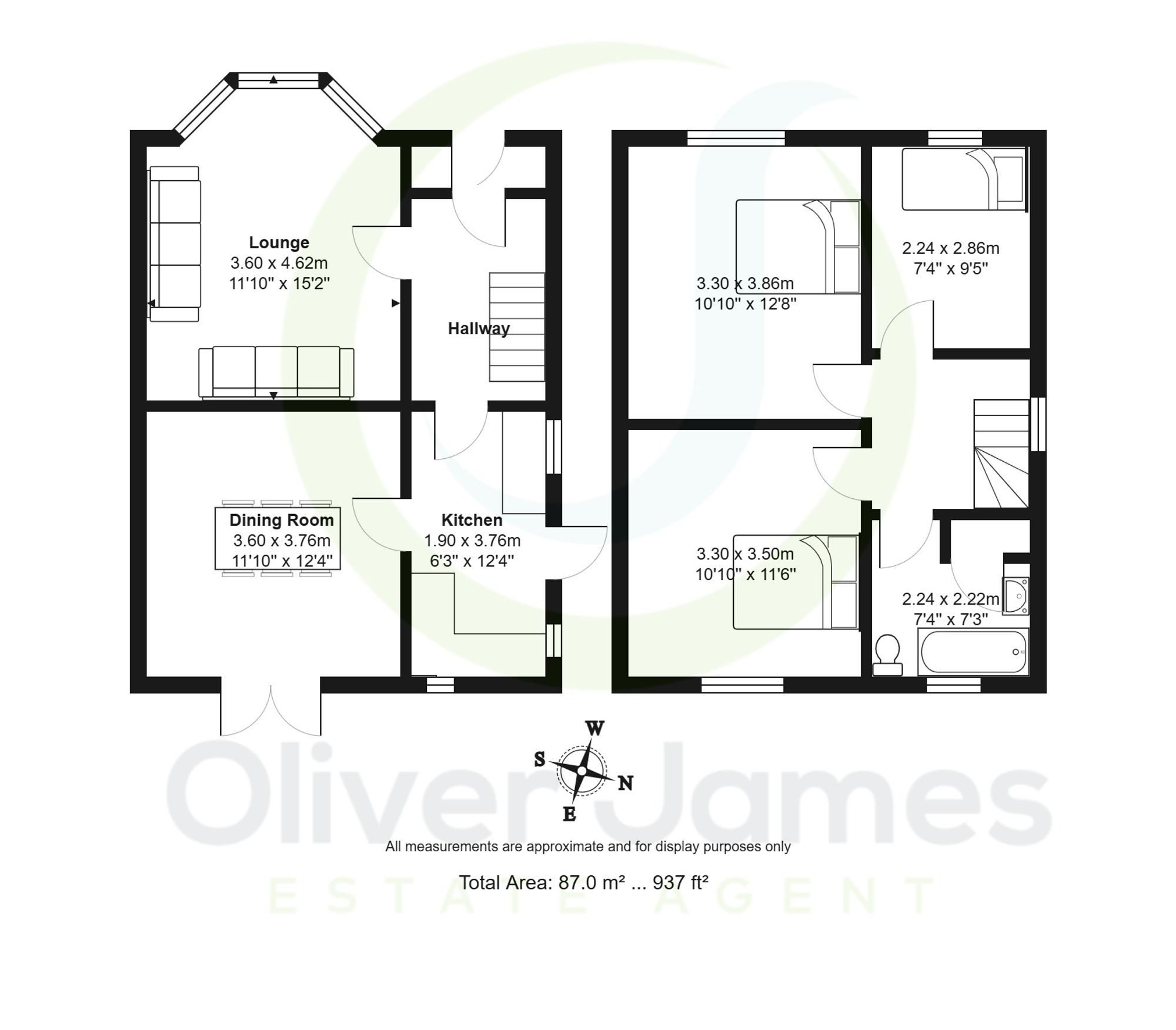 3 bed semi-detached house for sale in Devon Road, Manchester - Property floorplan