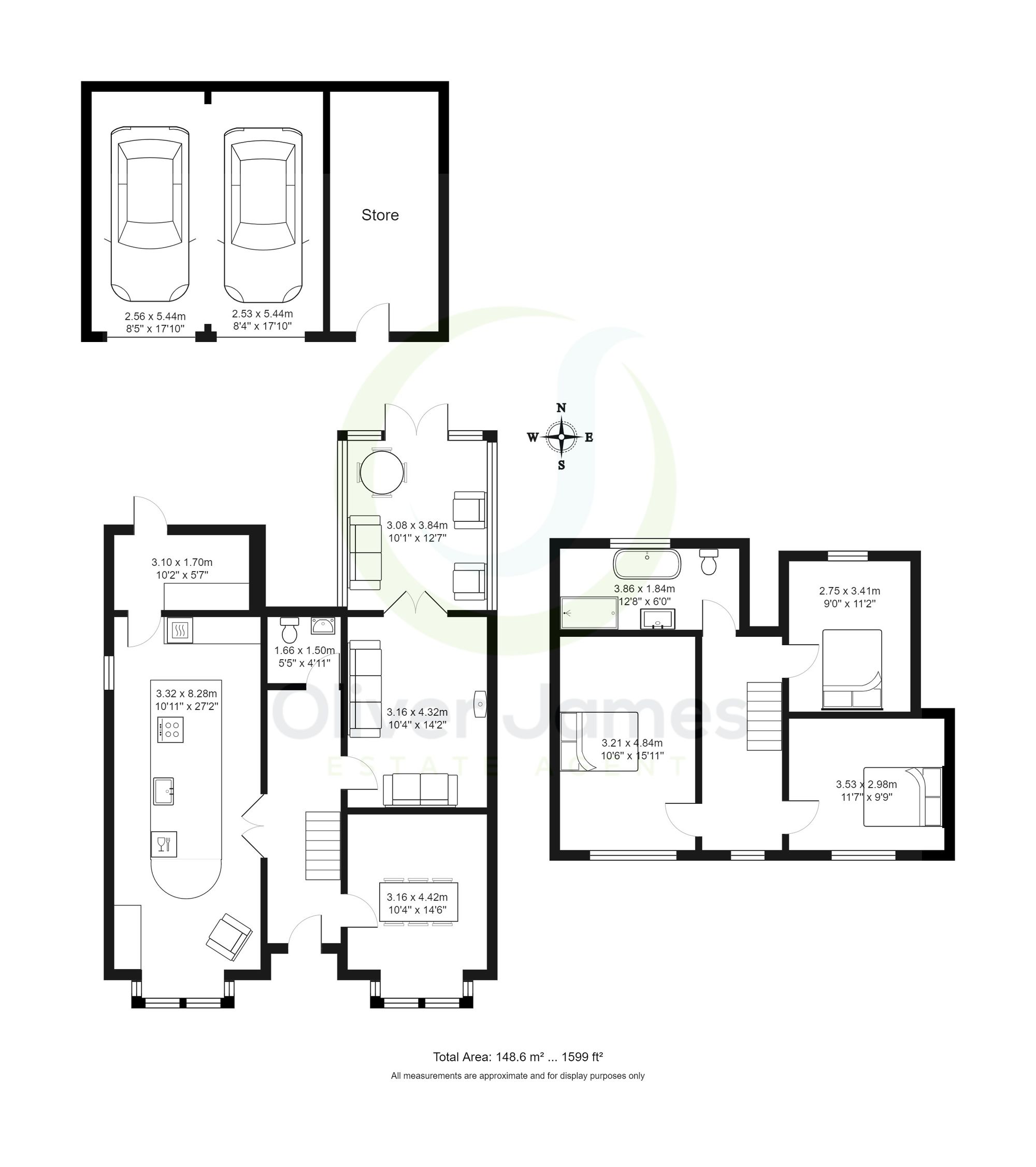 3 bed detached house for sale in Bank Street, Warrington - Property floorplan