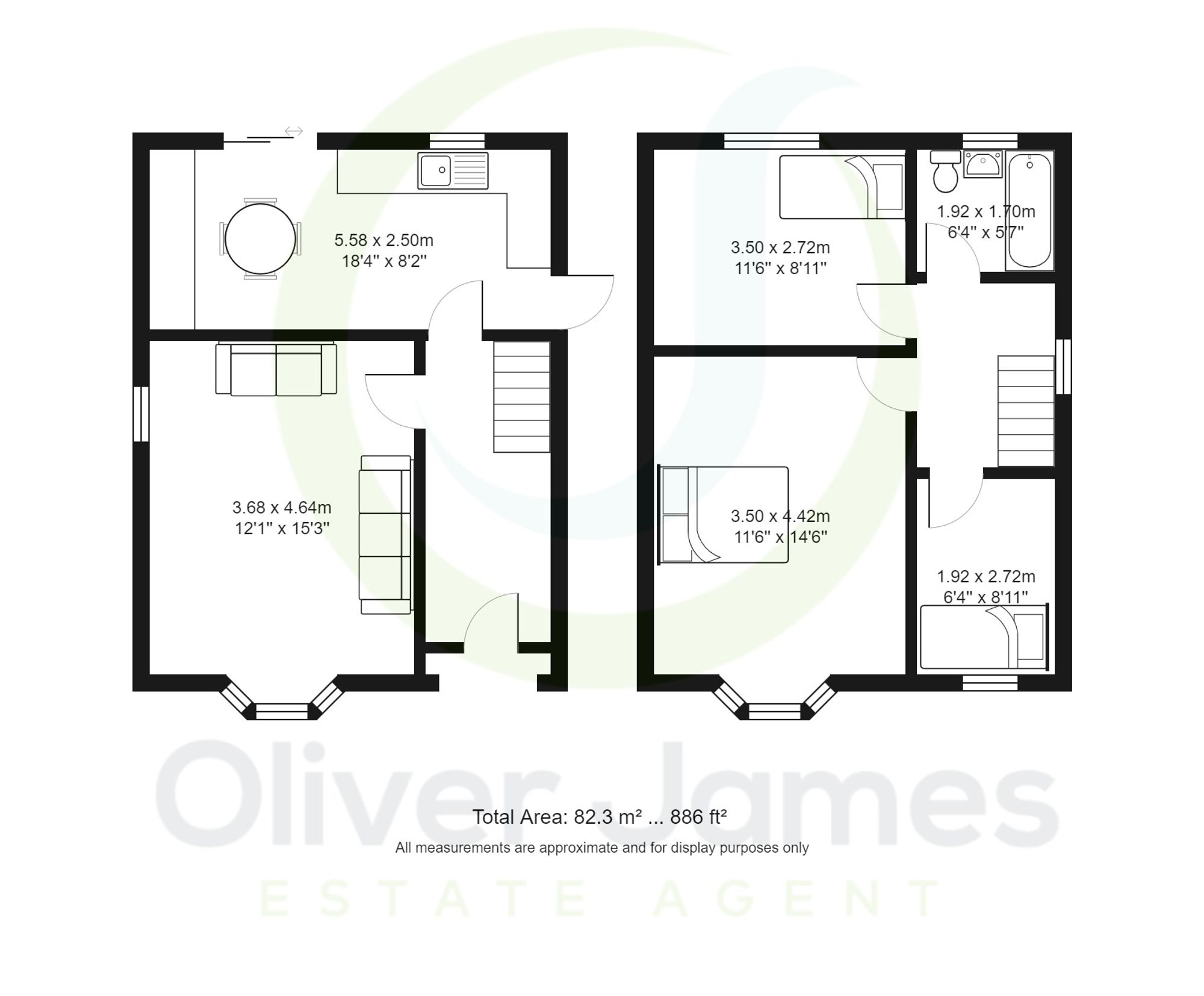 3 bed detached house for sale in Prospect Road, Manchester - Property floorplan