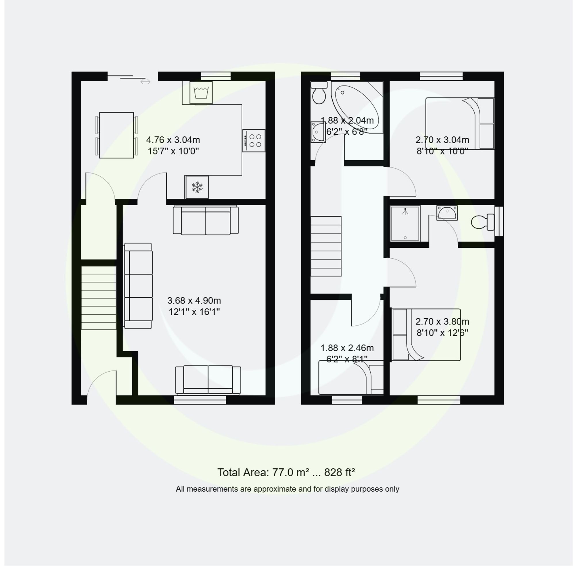 3 bed semi-detached house for sale in Pasturegreen Way, Manchester - Property floorplan