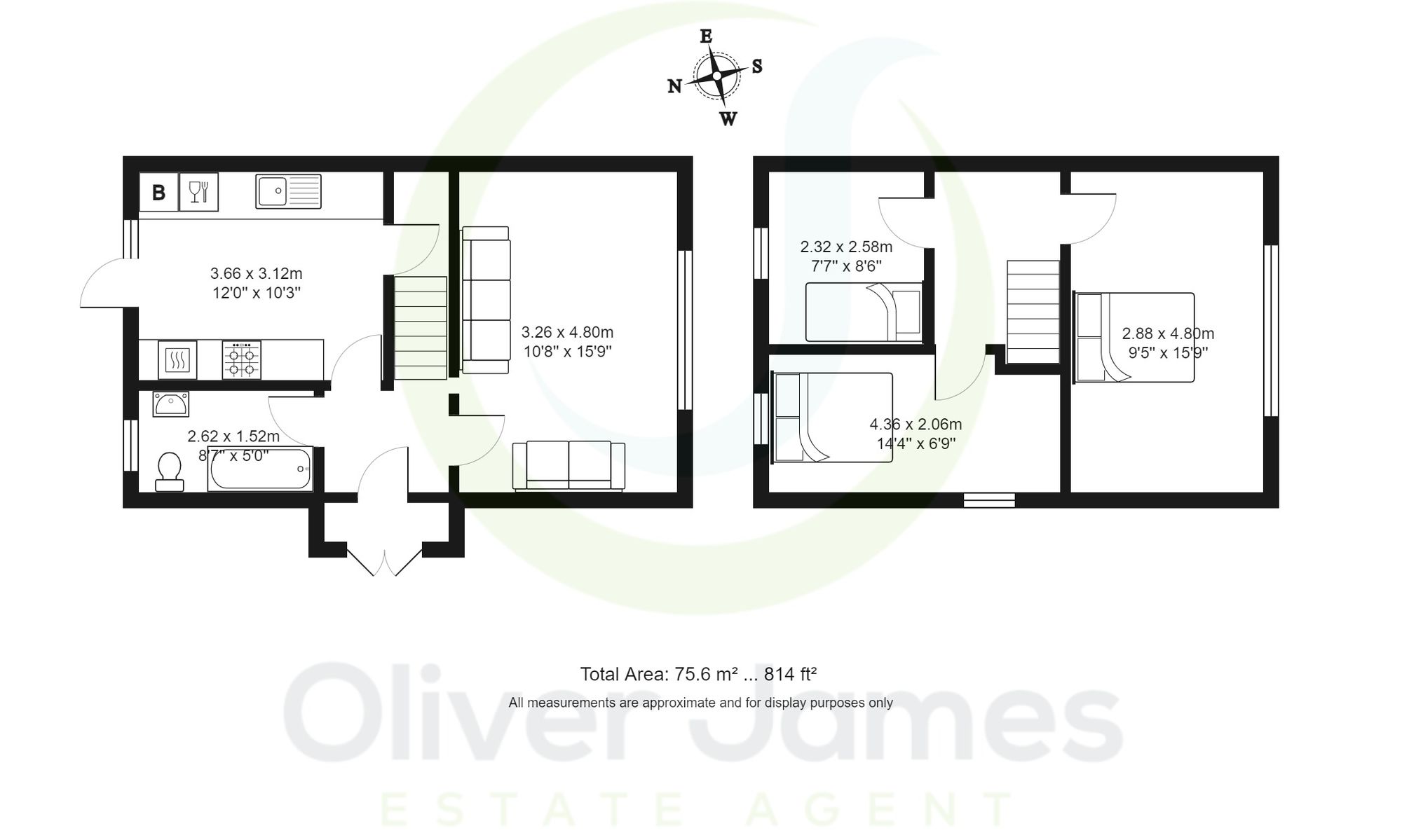 3 bed semi-detached house to rent in Sussex Road, Manchester - Property floorplan