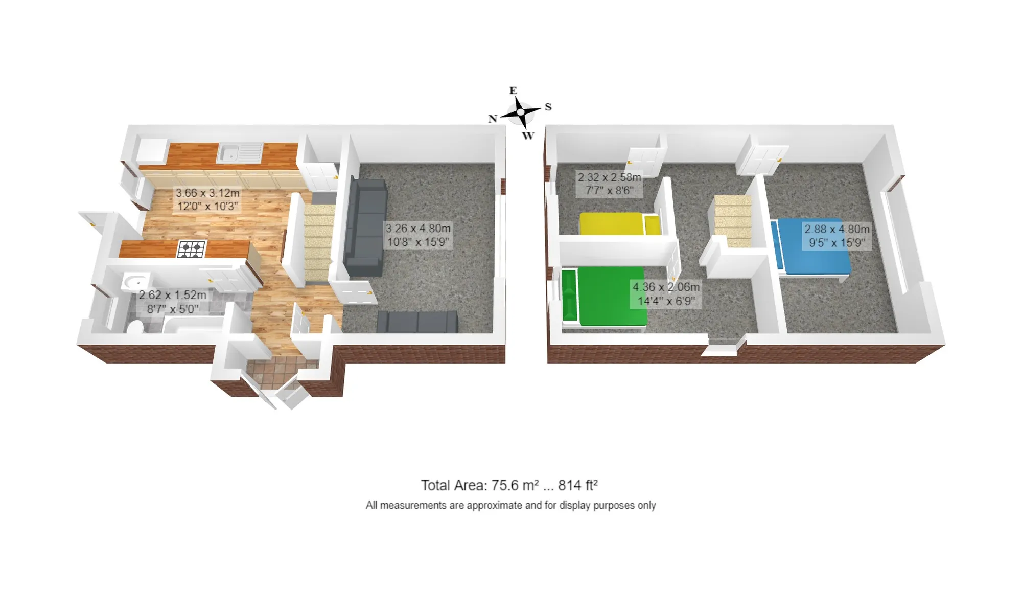 3 bed house to rent in Sussex Road, Manchester - Property floorplan