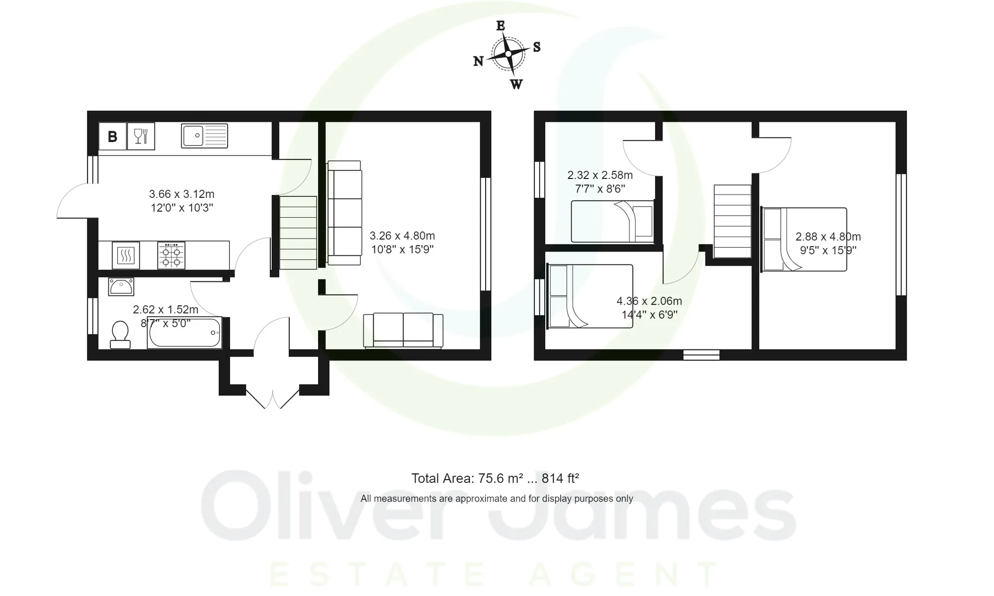 3 bed house to rent in Sussex Road, Manchester - Property floorplan