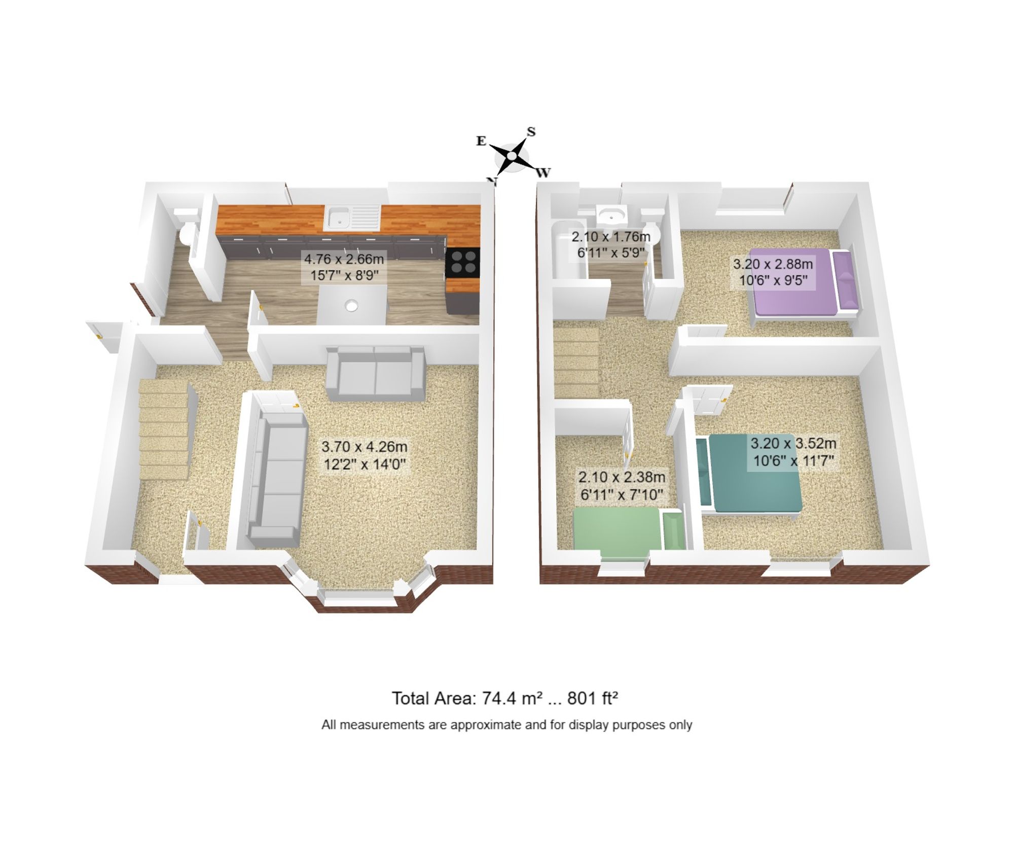 3 bed semi-detached house for sale in Chestnut Avenue, Manchester - Property floorplan