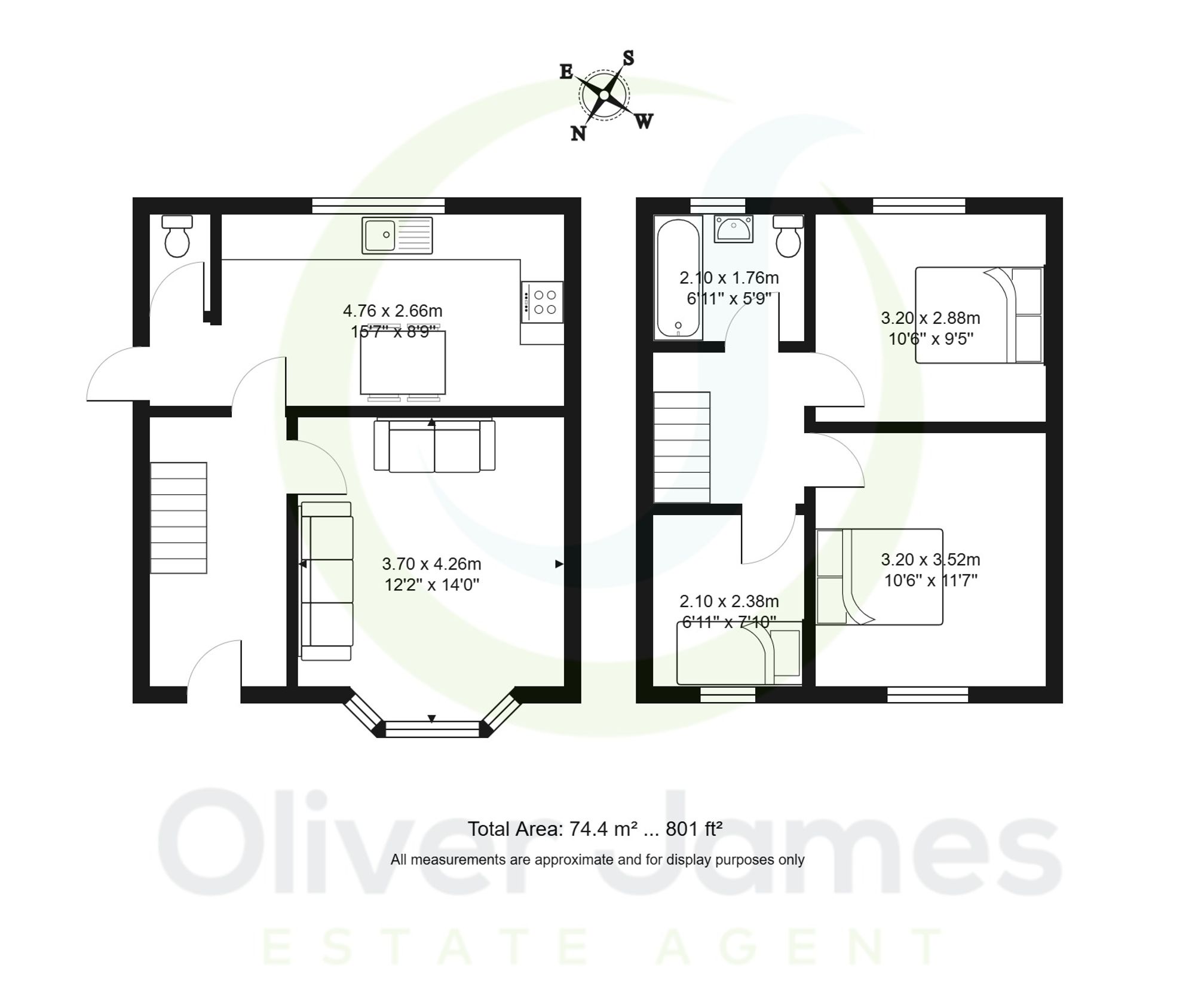 3 bed semi-detached house for sale in Chestnut Avenue, Manchester - Property floorplan