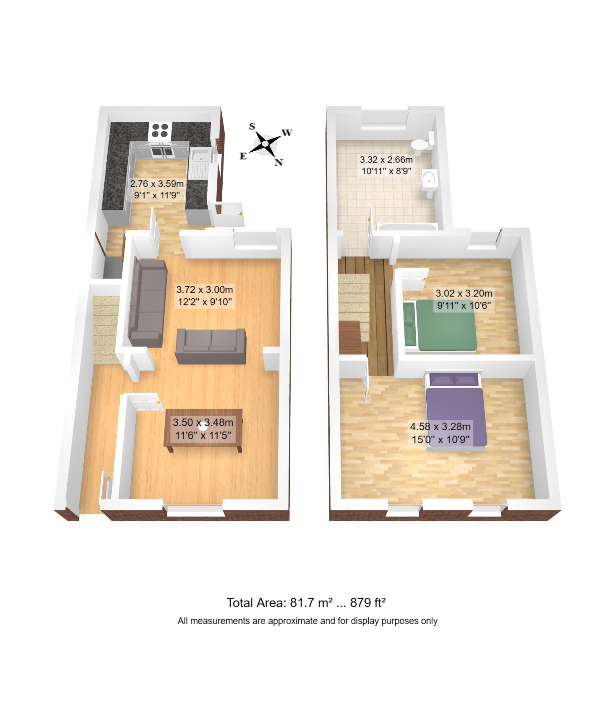 2 bed terraced house for sale in Fir Street, Manchester - Property floorplan