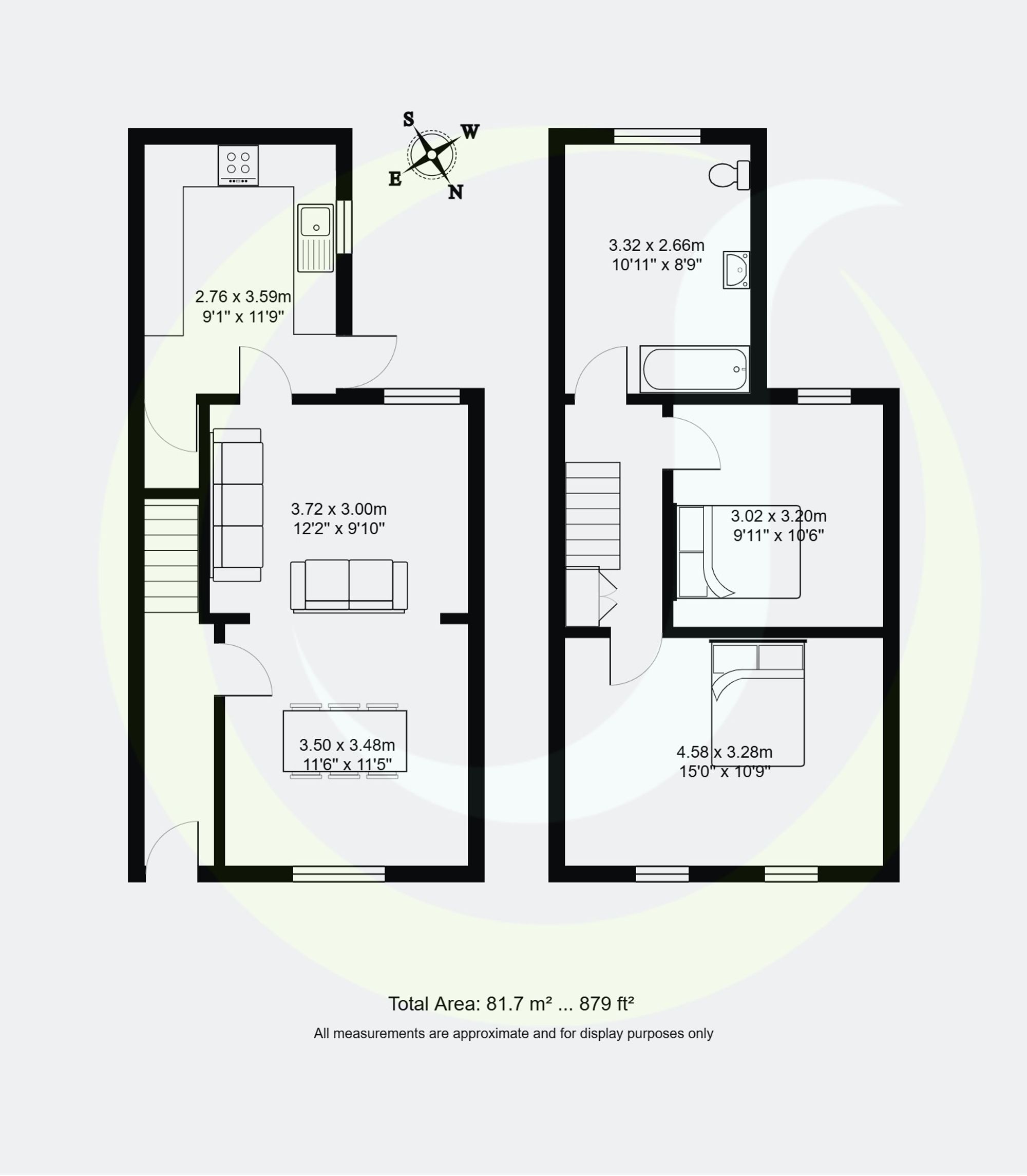 2 bed terraced house for sale in Fir Street, Manchester - Property floorplan