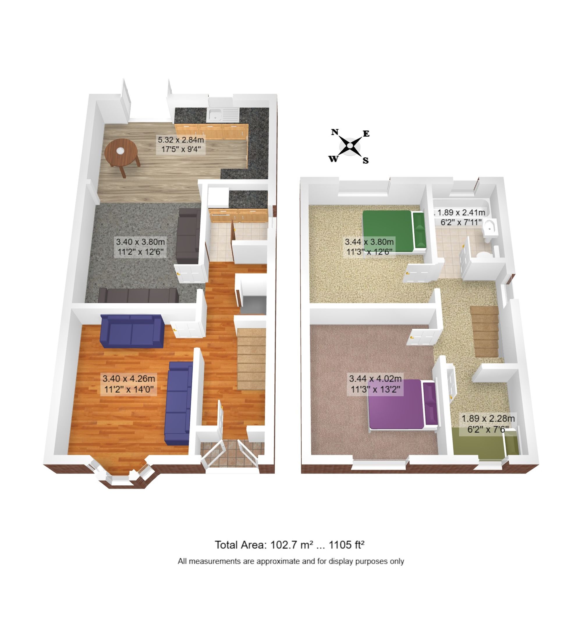 3 bed semi-detached house for sale in Kenmore Grove, Manchester - Property floorplan