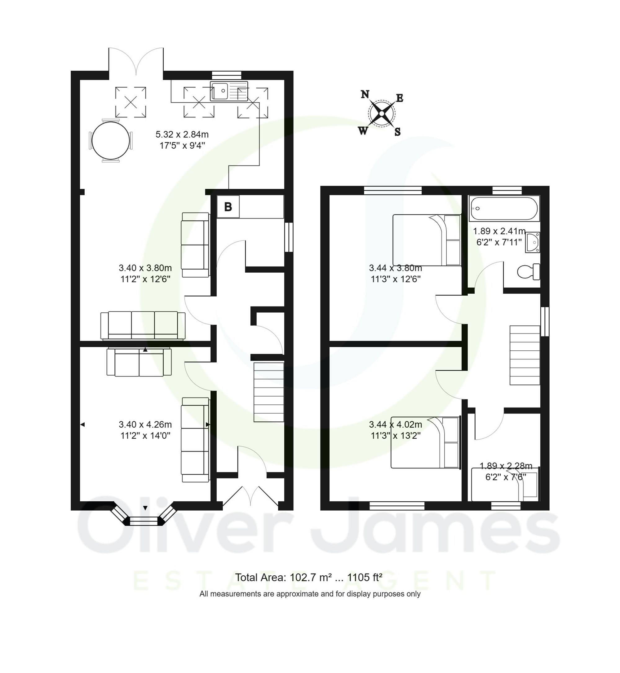 3 bed semi-detached house for sale in Kenmore Grove, Manchester - Property floorplan