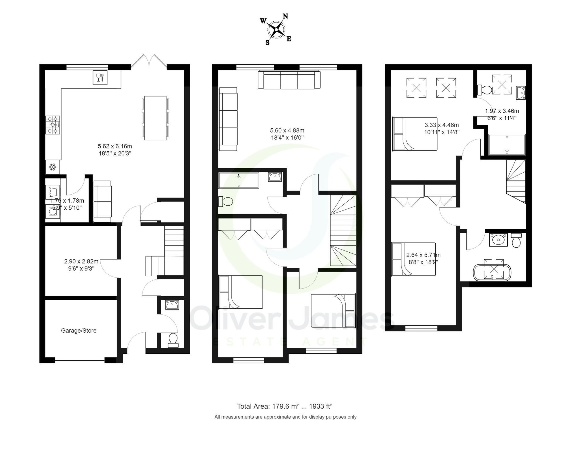 4 bed mid-terraced house for sale in Manchester Road, Warrington - Property floorplan