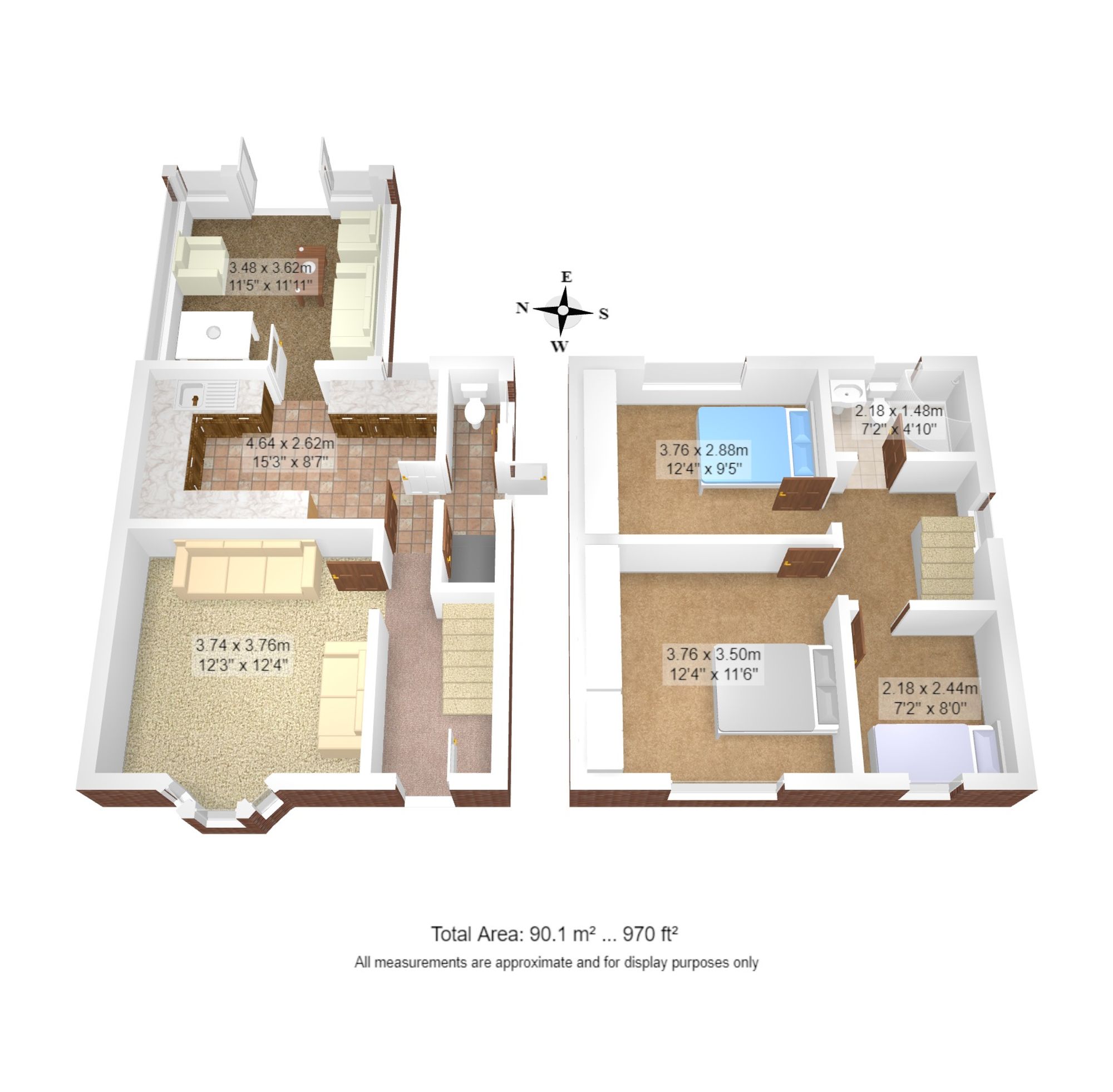 3 bed semi-detached house for sale in Chestnut Avenue, Manchester - Property floorplan