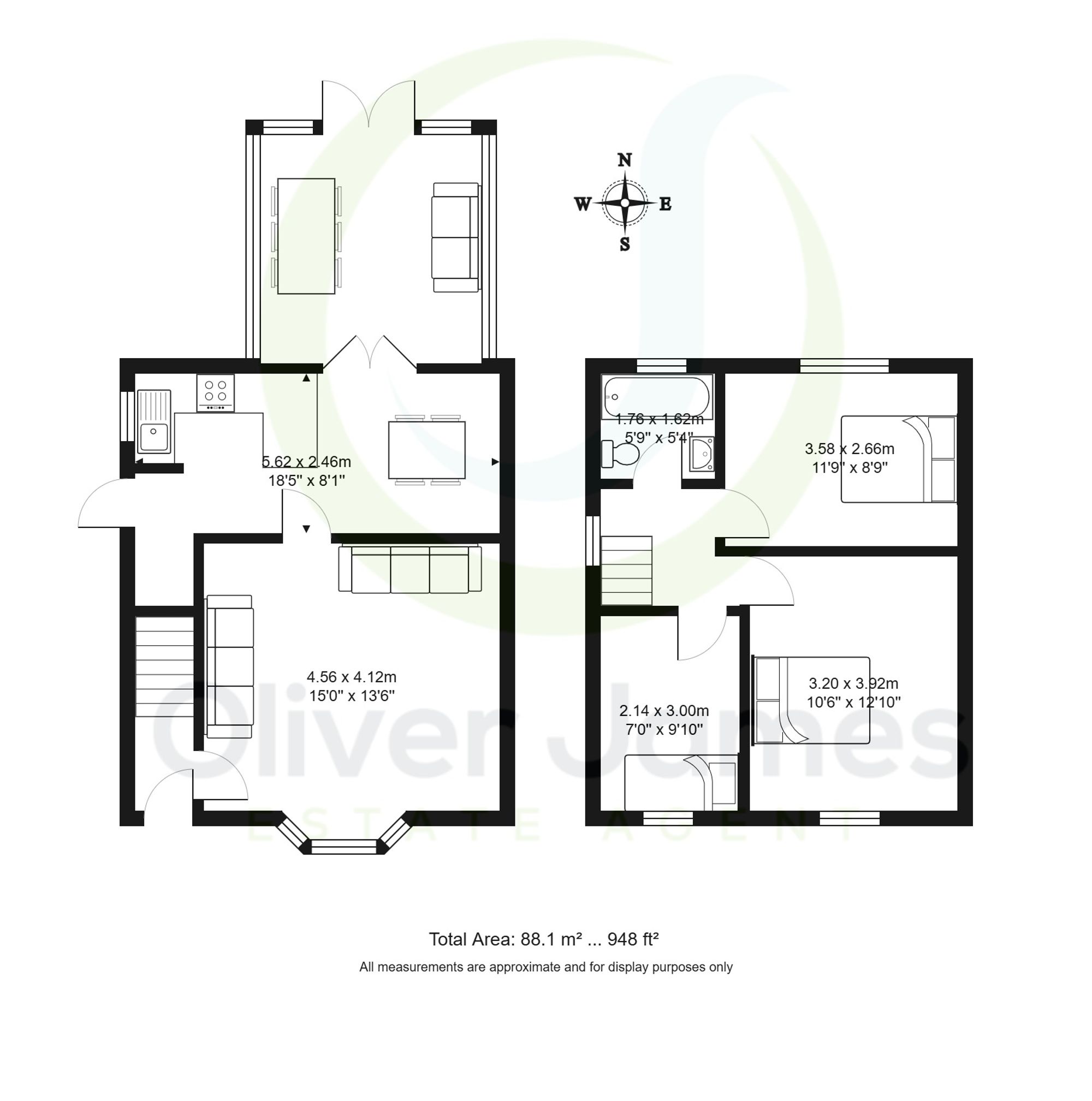 3 bed semi-detached house for sale in The Crescent, Irlam, M44 - Property floorplan