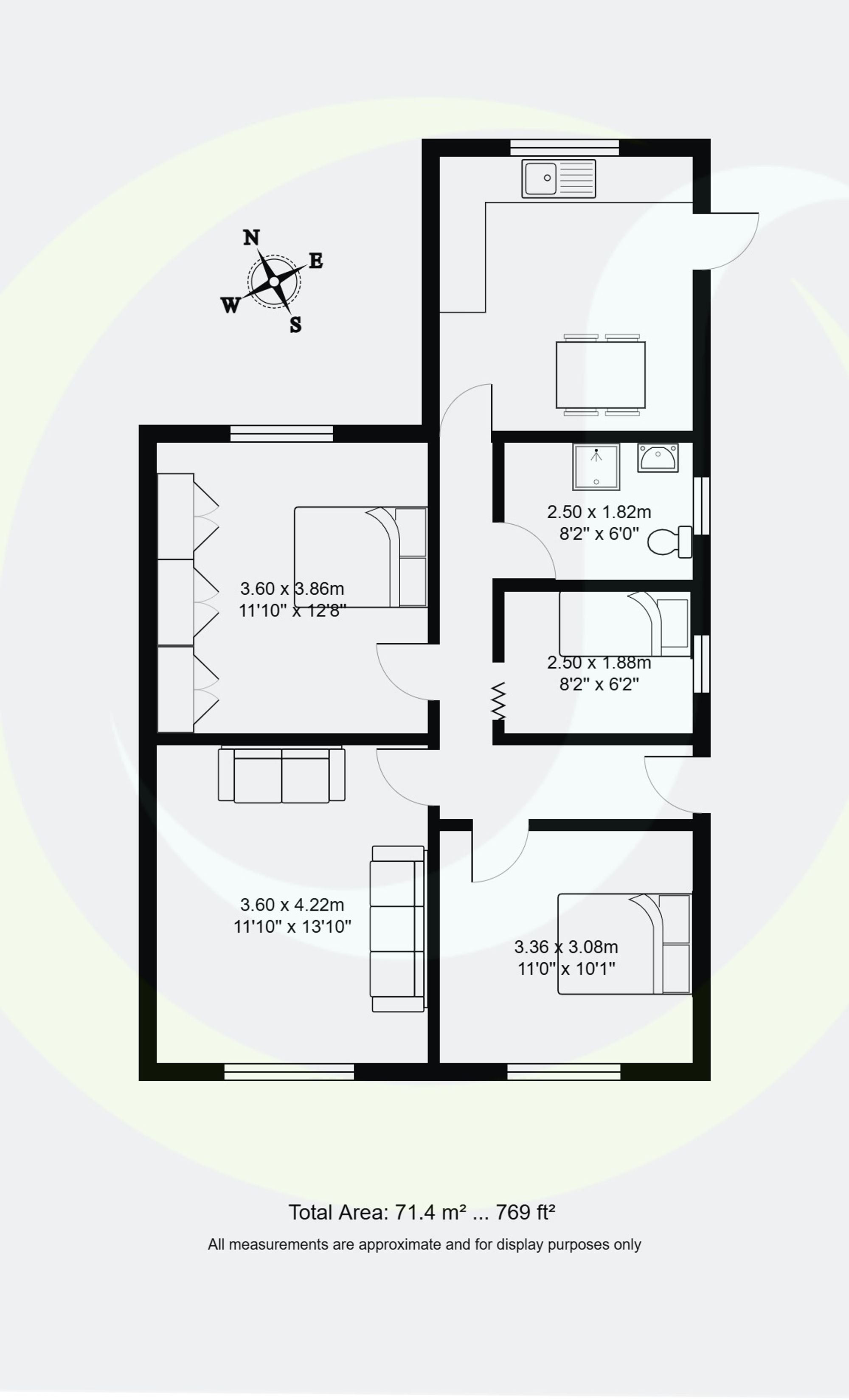 3 bed semi-detached bungalow for sale in Sunningdale Drive, Manchester - Property floorplan