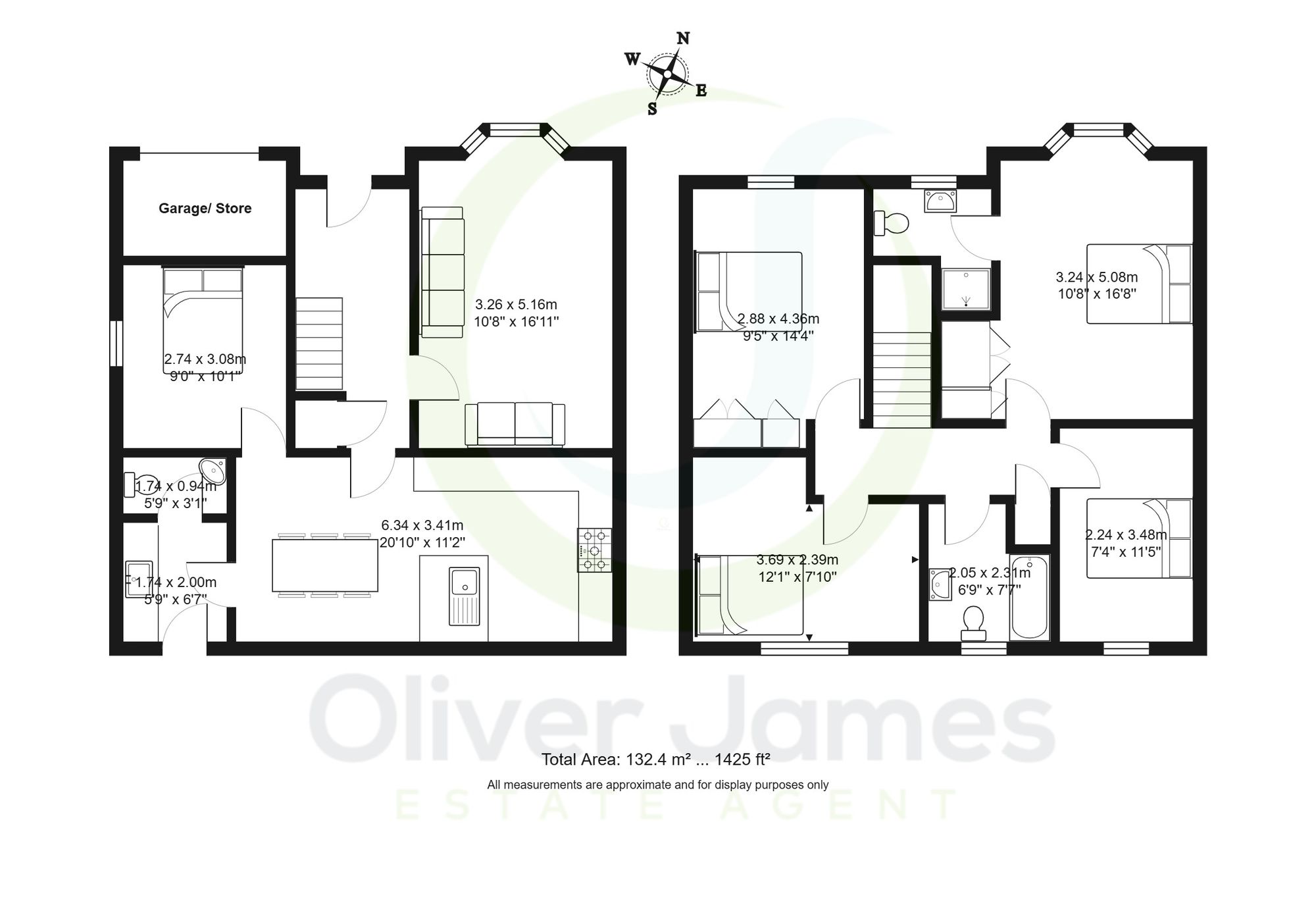5 bed detached house for sale in Roseway Avenue, Cadishead, M44 - Property floorplan