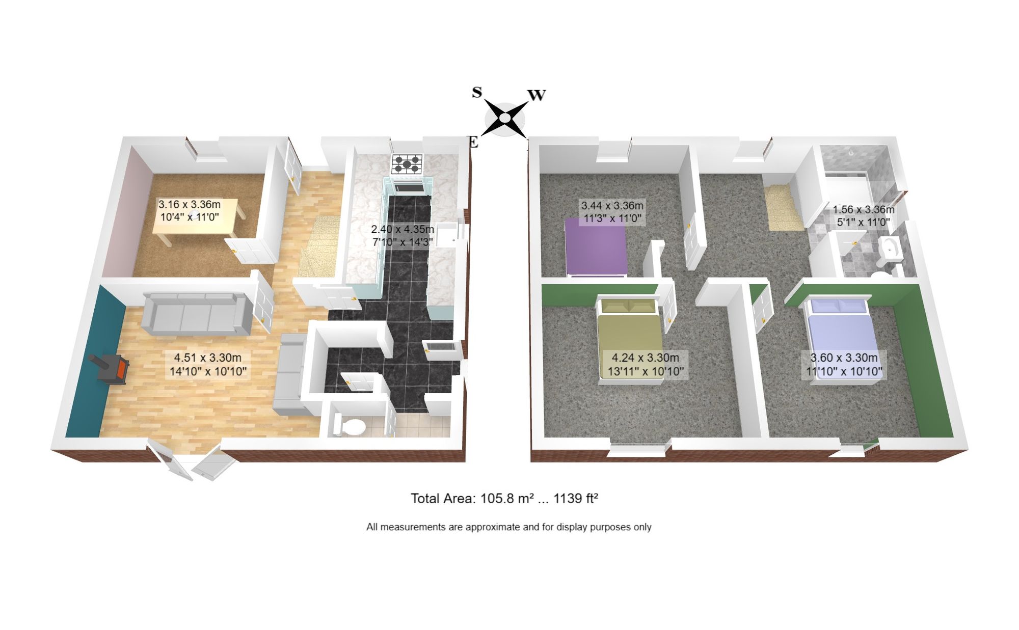 3 bed semi-detached house for sale in Hamilton Avenue, Manchester - Property floorplan