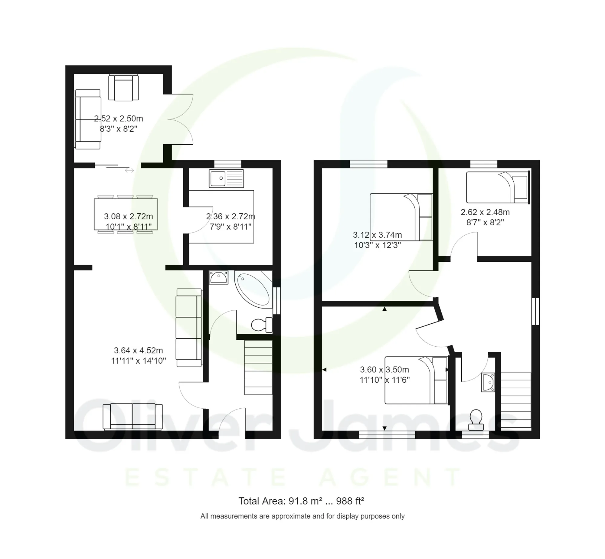3 bed semi-detached house for sale in Glen Close, Warrington - Property floorplan