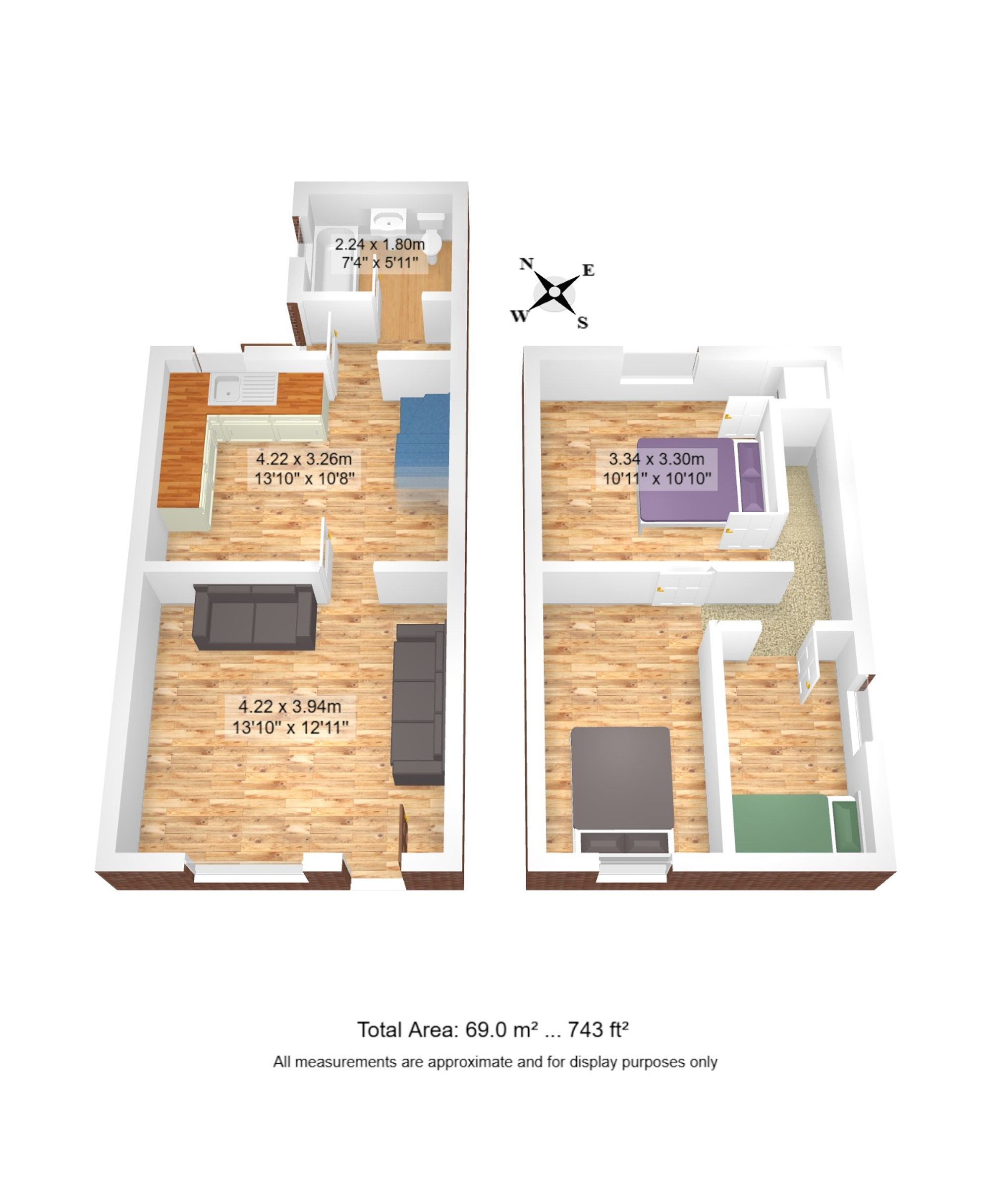 3 bed end of terrace house to rent in Lytherton Avenue, Manchester - Property floorplan