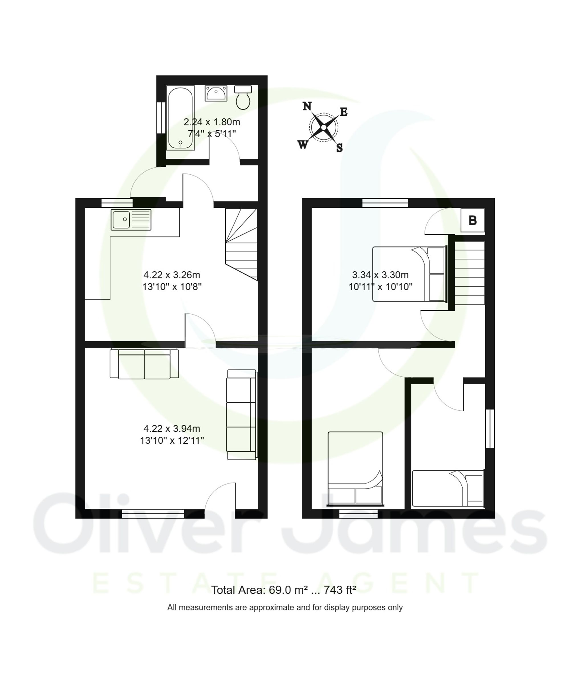 3 bed end of terrace house to rent in Lytherton Avenue, Manchester - Property floorplan